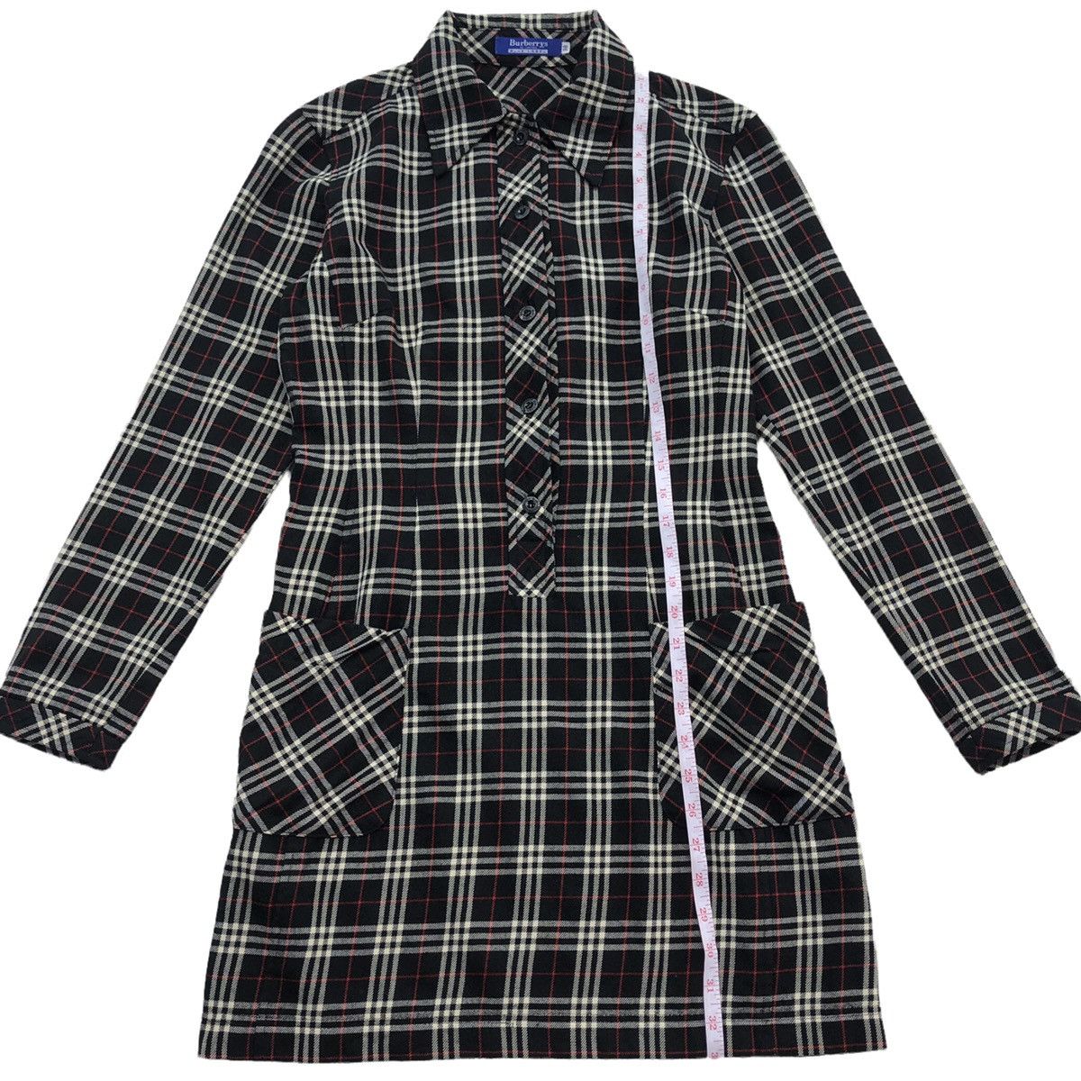 Burberry Vintage Burberrys Blue Label Black Novacheck Midi Dress Size M / US 6-8 / IT 42-44 - 9 Thumbnail