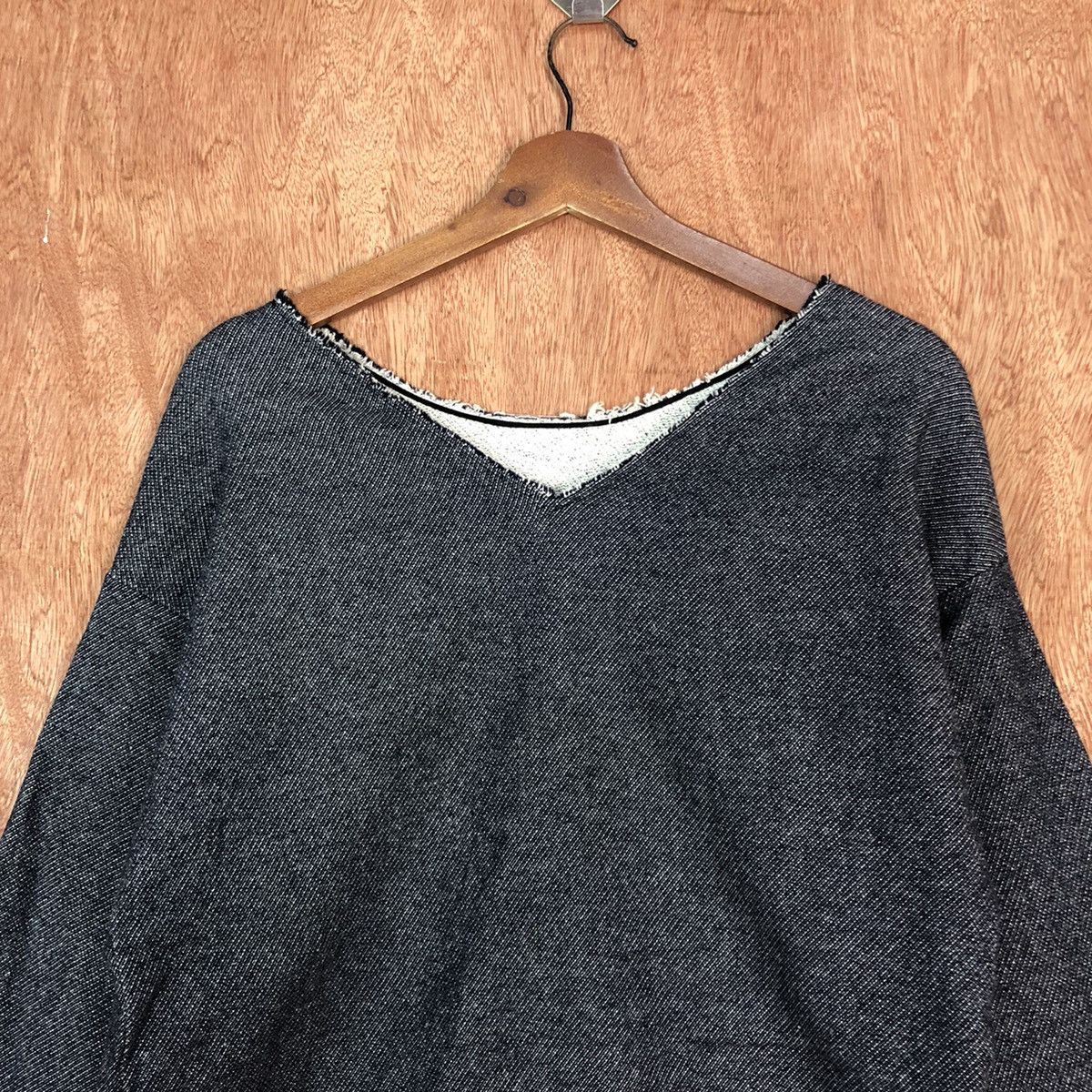 Edition Japan DLL OKIRAKU Made in Japan distressed Grey Knitwear #c812 Size US M / EU 48-50 / 2 - 2 Thumbnail