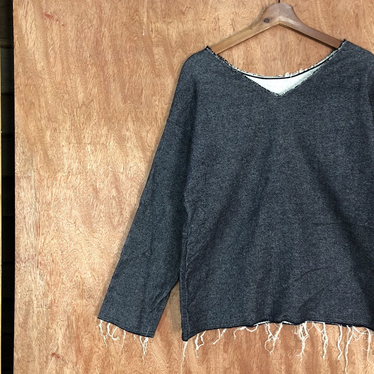 Edition Japan DLL OKIRAKU Made in Japan distressed Grey Knitwear #c812 Size US M / EU 48-50 / 2 - 7 Thumbnail
