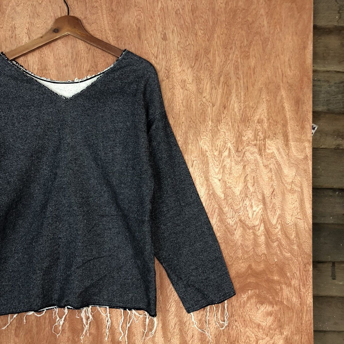 Edition Japan DLL OKIRAKU Made in Japan distressed Grey Knitwear #c812 Size US M / EU 48-50 / 2 - 5 Thumbnail