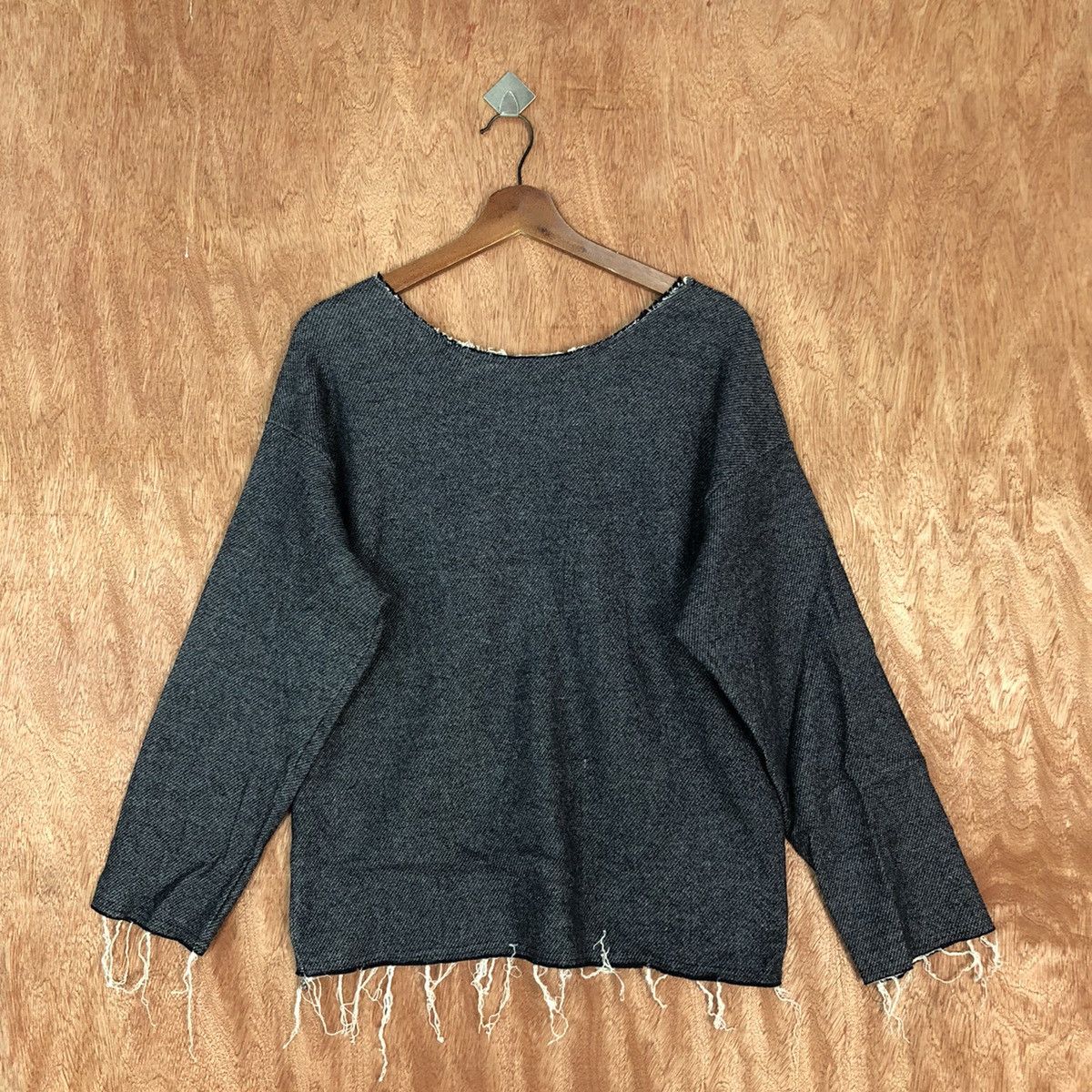 Edition Japan DLL OKIRAKU Made in Japan distressed Grey Knitwear #c812 Size US M / EU 48-50 / 2 - 12 Thumbnail