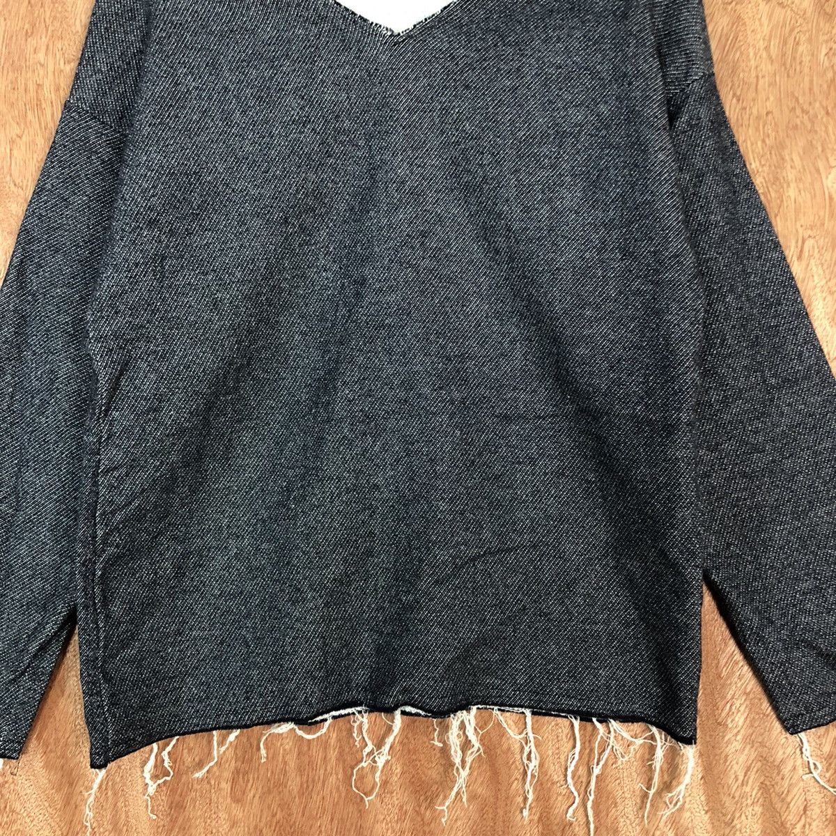 Edition Japan DLL OKIRAKU Made in Japan distressed Grey Knitwear #c812 Size US M / EU 48-50 / 2 - 8 Thumbnail
