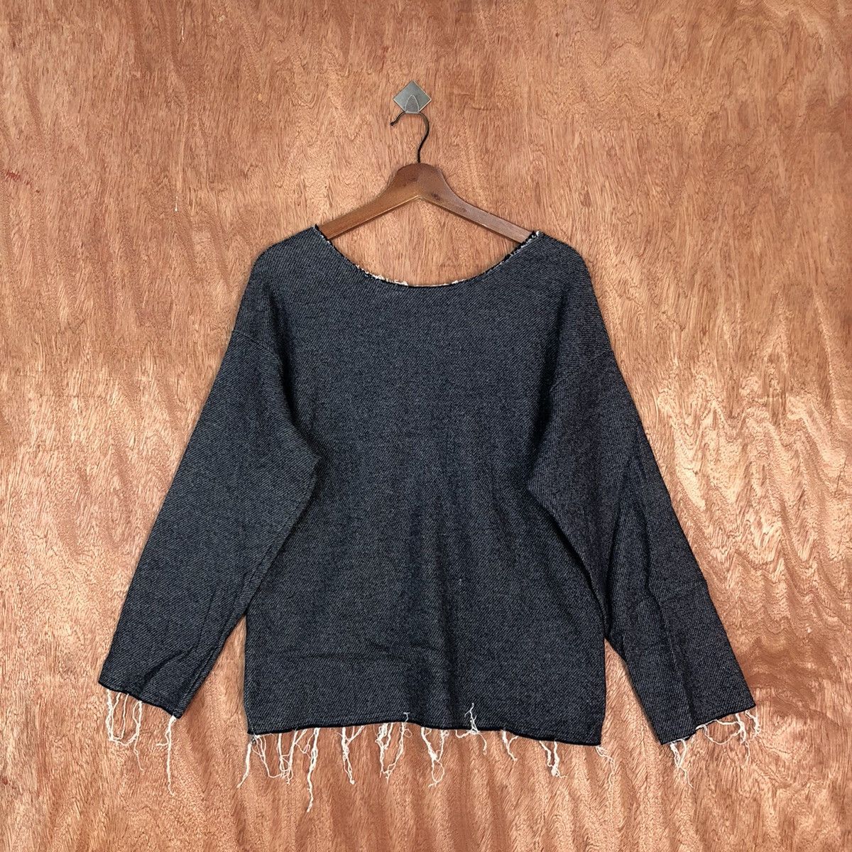 Edition Japan DLL OKIRAKU Made in Japan distressed Grey Knitwear #c812 Size US M / EU 48-50 / 2 - 10 Thumbnail