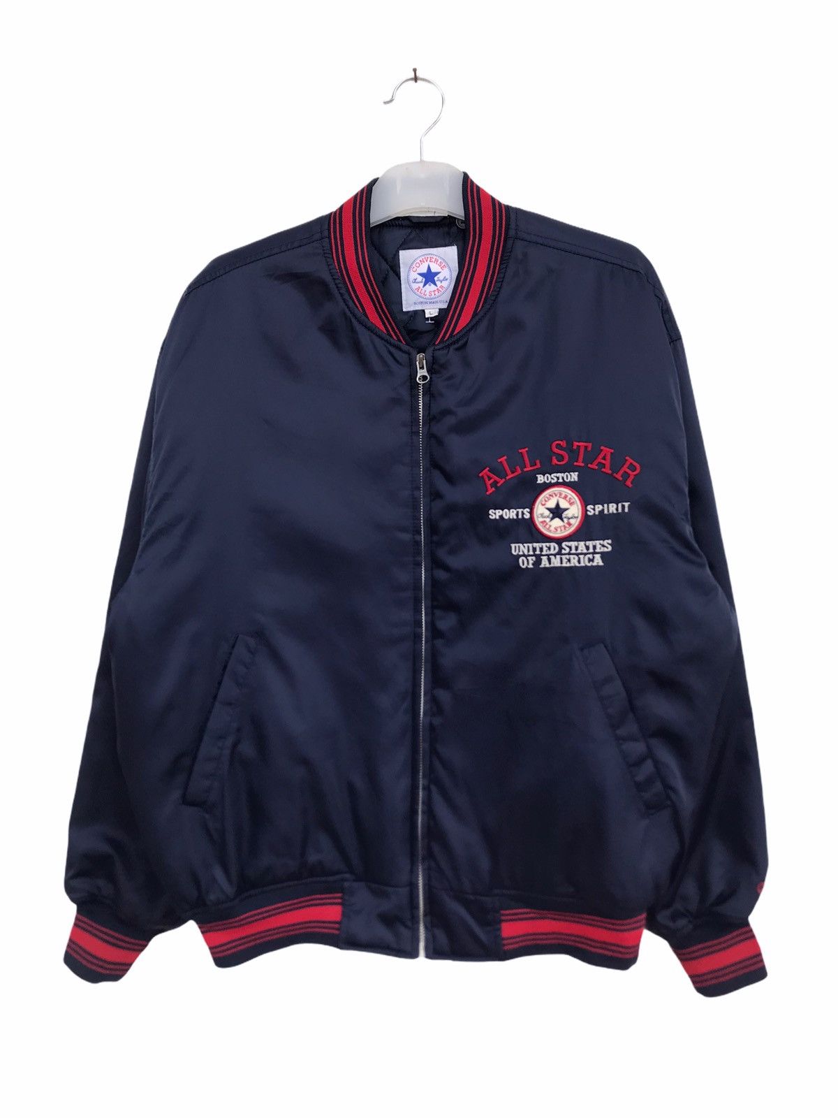 image of Converse Bomber Jacket in Blue/Navy, Men's (Size Large)