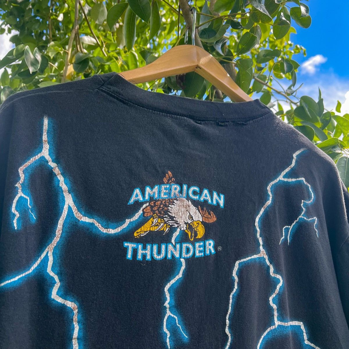 Vintage Vintage 90s American Thunder Travis Scott Wolf Lightning Size US L / EU 52-54 / 3 - 4 Thumbnail