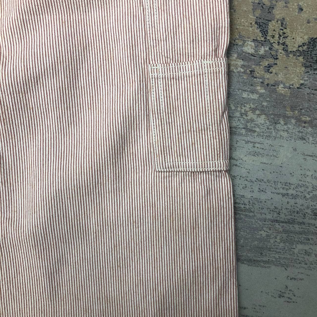 Japanese Brand P133 SUNNY CLOUDS FLARED CARPENTER HICKORY STRIPED PANTS Size 30" / US 8 / IT 44 - 6 Thumbnail