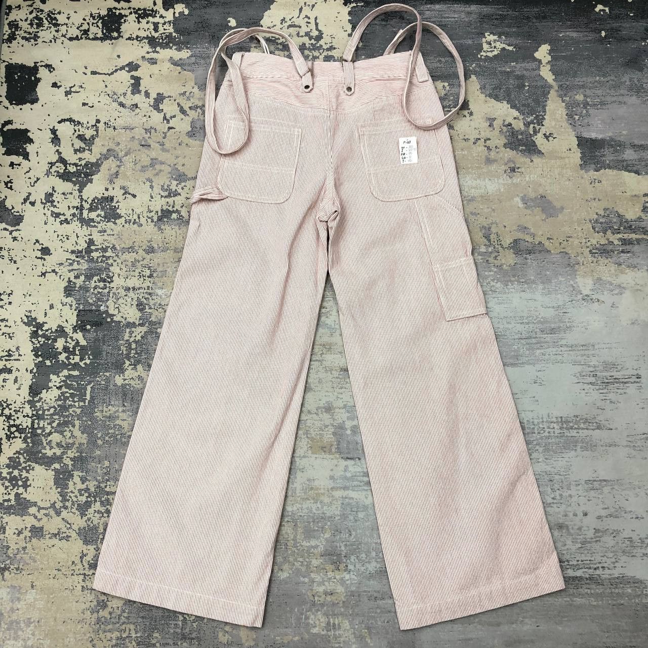 Japanese Brand P133 SUNNY CLOUDS FLARED CARPENTER HICKORY STRIPED PANTS Size 30" / US 8 / IT 44 - 2 Thumbnail