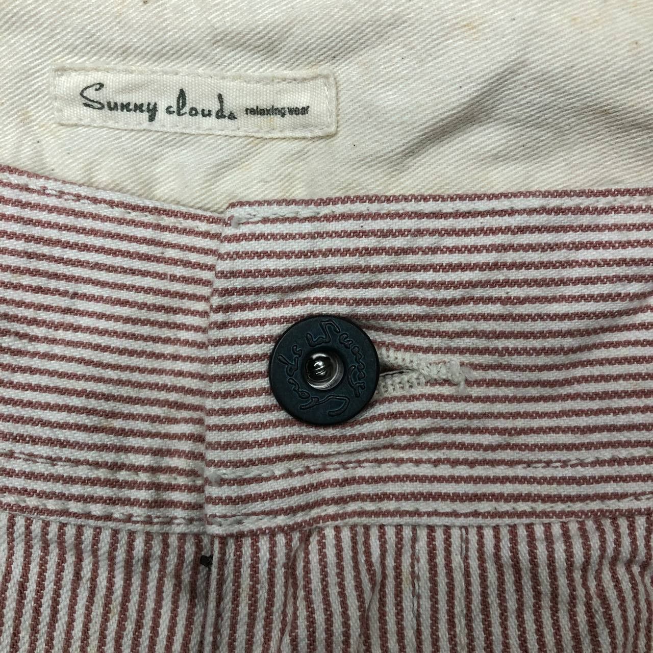 Japanese Brand P133 SUNNY CLOUDS FLARED CARPENTER HICKORY STRIPED PANTS Size 30" / US 8 / IT 44 - 5 Thumbnail