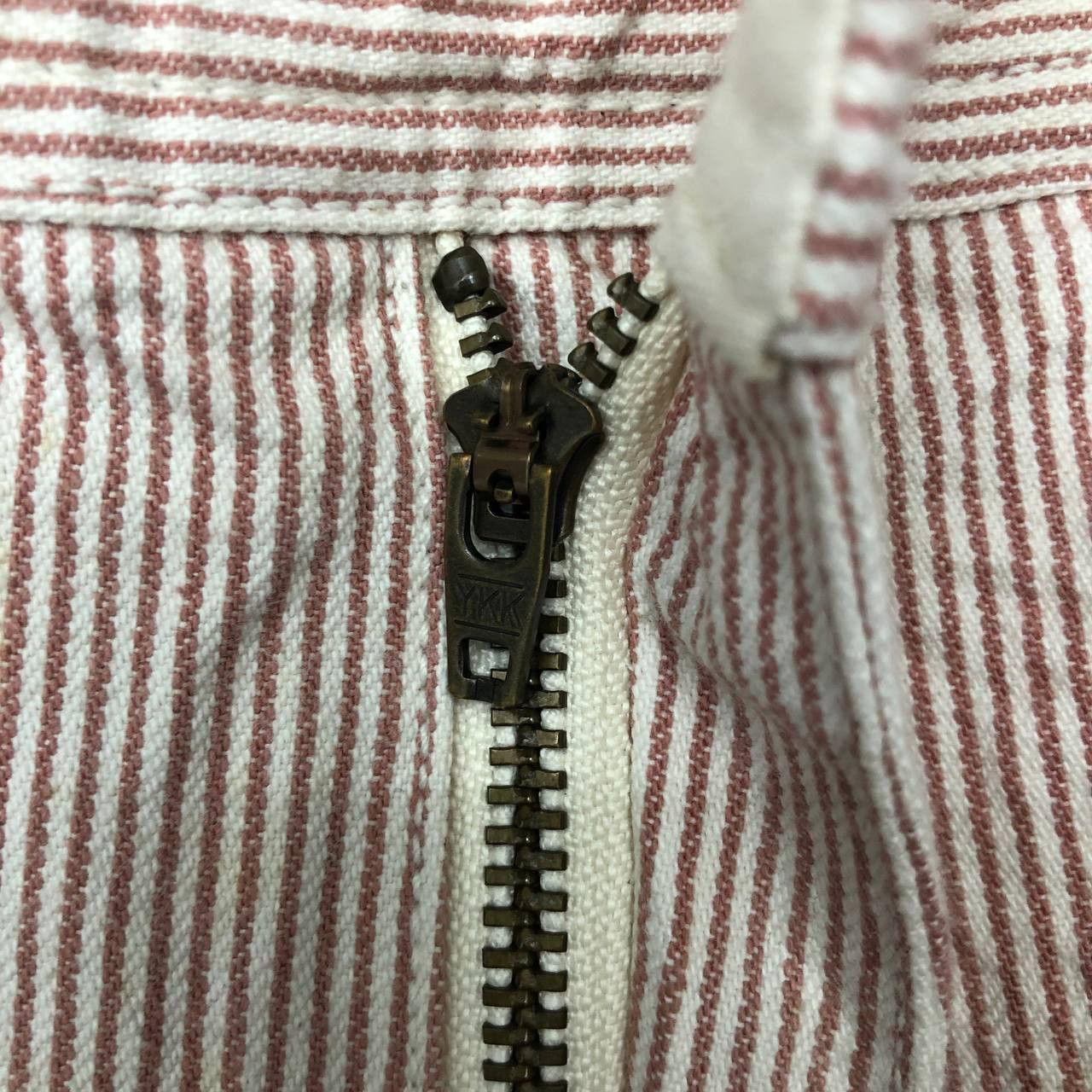 Japanese Brand P133 SUNNY CLOUDS FLARED CARPENTER HICKORY STRIPED PANTS Size 30" / US 8 / IT 44 - 7 Thumbnail