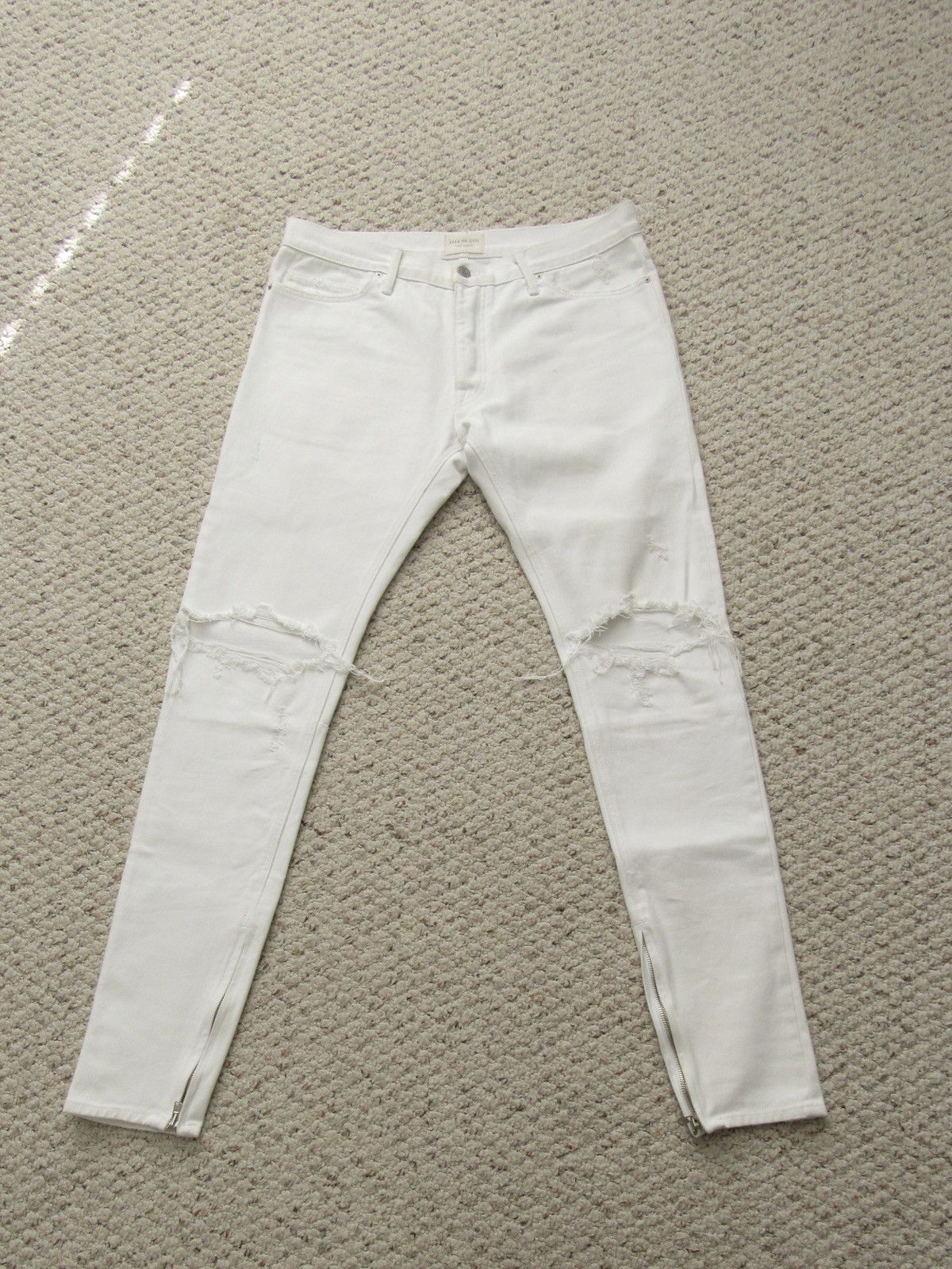 image of Fear Of God 4Th Collection Denim in White, Men's (Size 36)