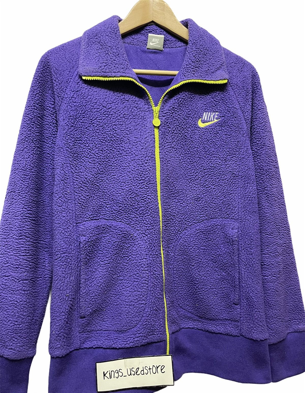 Nike NIKE FLEECE JACKET PURPLE COLOUR Size US L / EU 52-54 / 3 - 3 Thumbnail