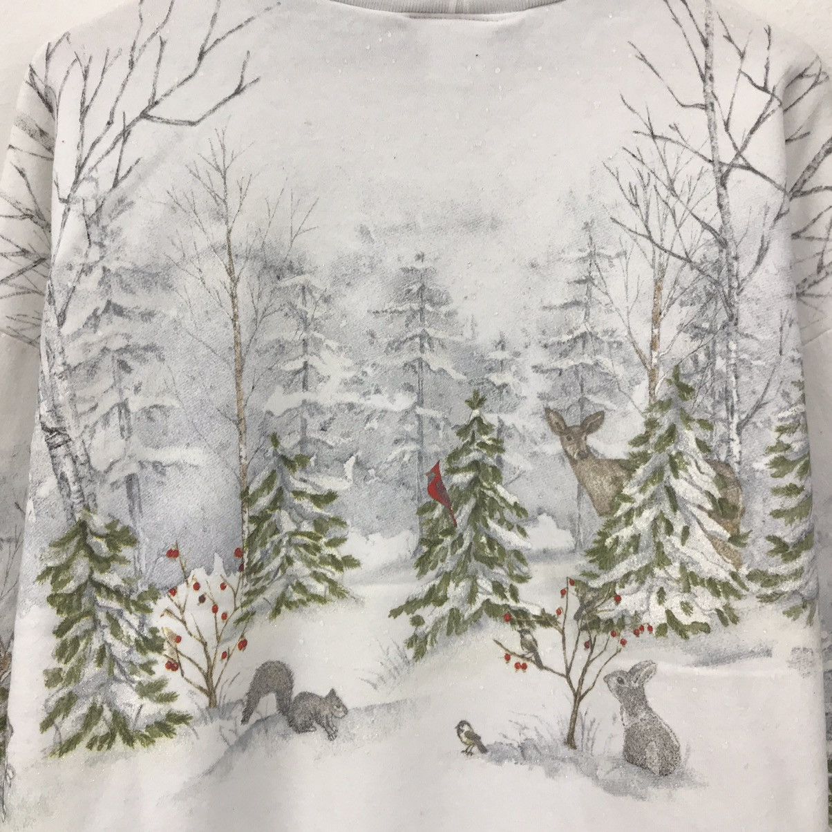 Vintage Vintage Snow Fullprint ArtDesign Sweatshirt Pullover Jumper Size US L / EU 52-54 / 3 - 6 Thumbnail