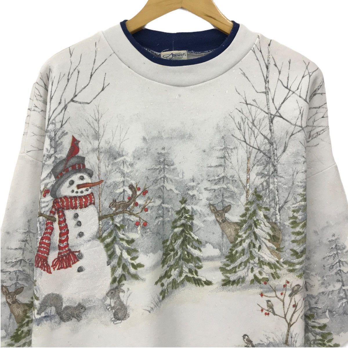 Vintage Vintage Snow Fullprint ArtDesign Sweatshirt Pullover Jumper Size US L / EU 52-54 / 3 - 3 Thumbnail