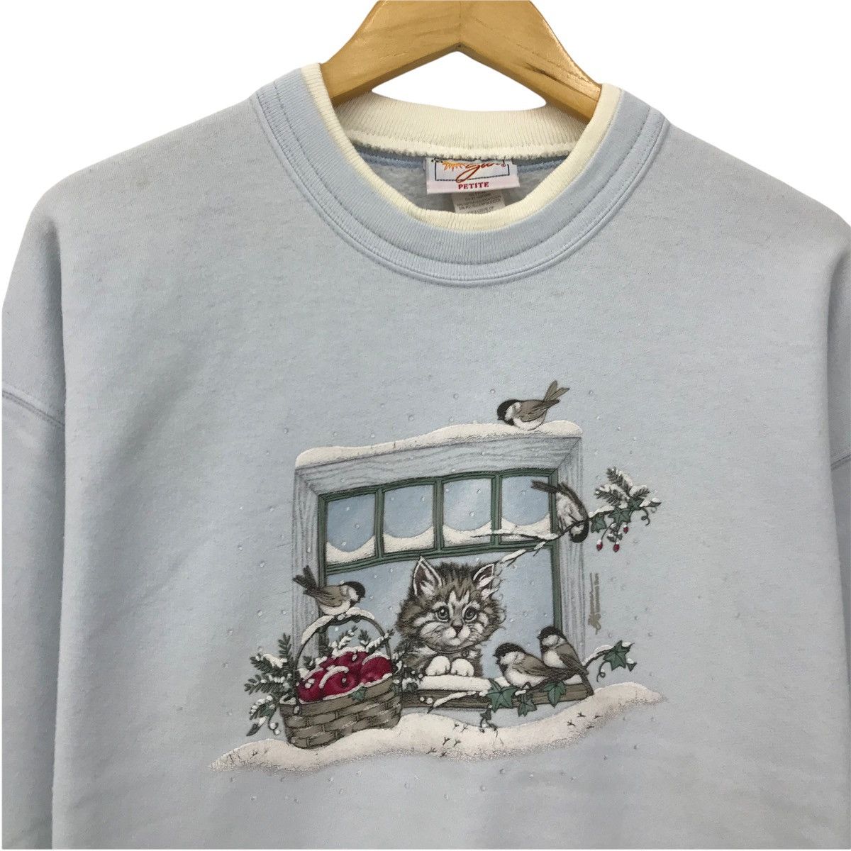 Vintage Vintage Morning Sun Polos Sweatshirt Embroidery Art Design Size US M / EU 48-50 / 2 - 2 Thumbnail