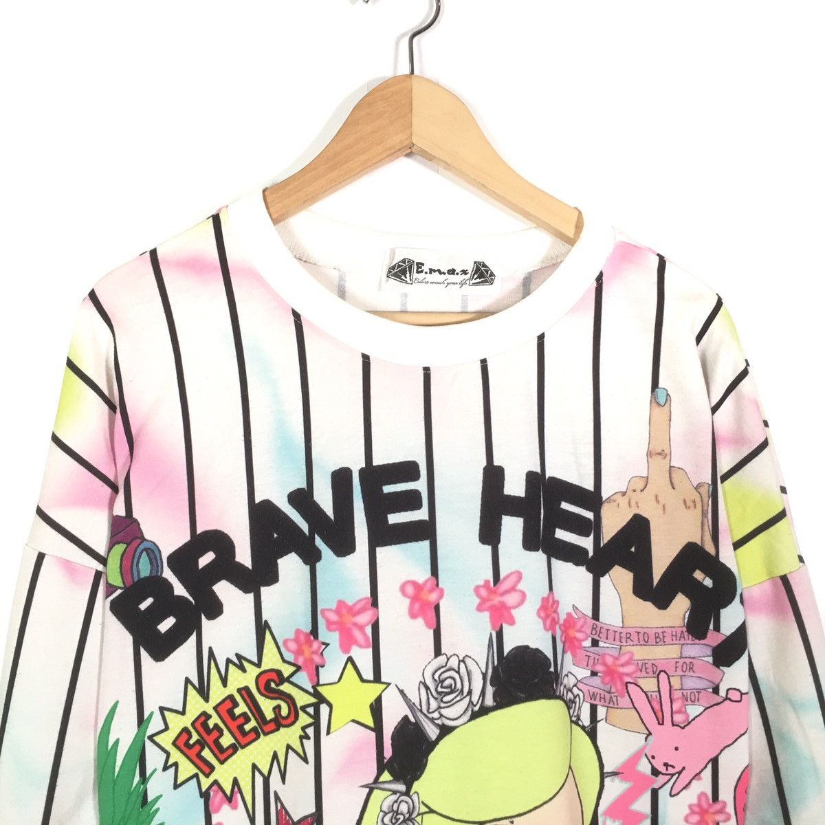 Japanese Brand × Vintage Vintage Necessary Roughness Sweatshirt BRAVE HEART Emax Size US M / EU 48-50 / 2 - 3 Thumbnail