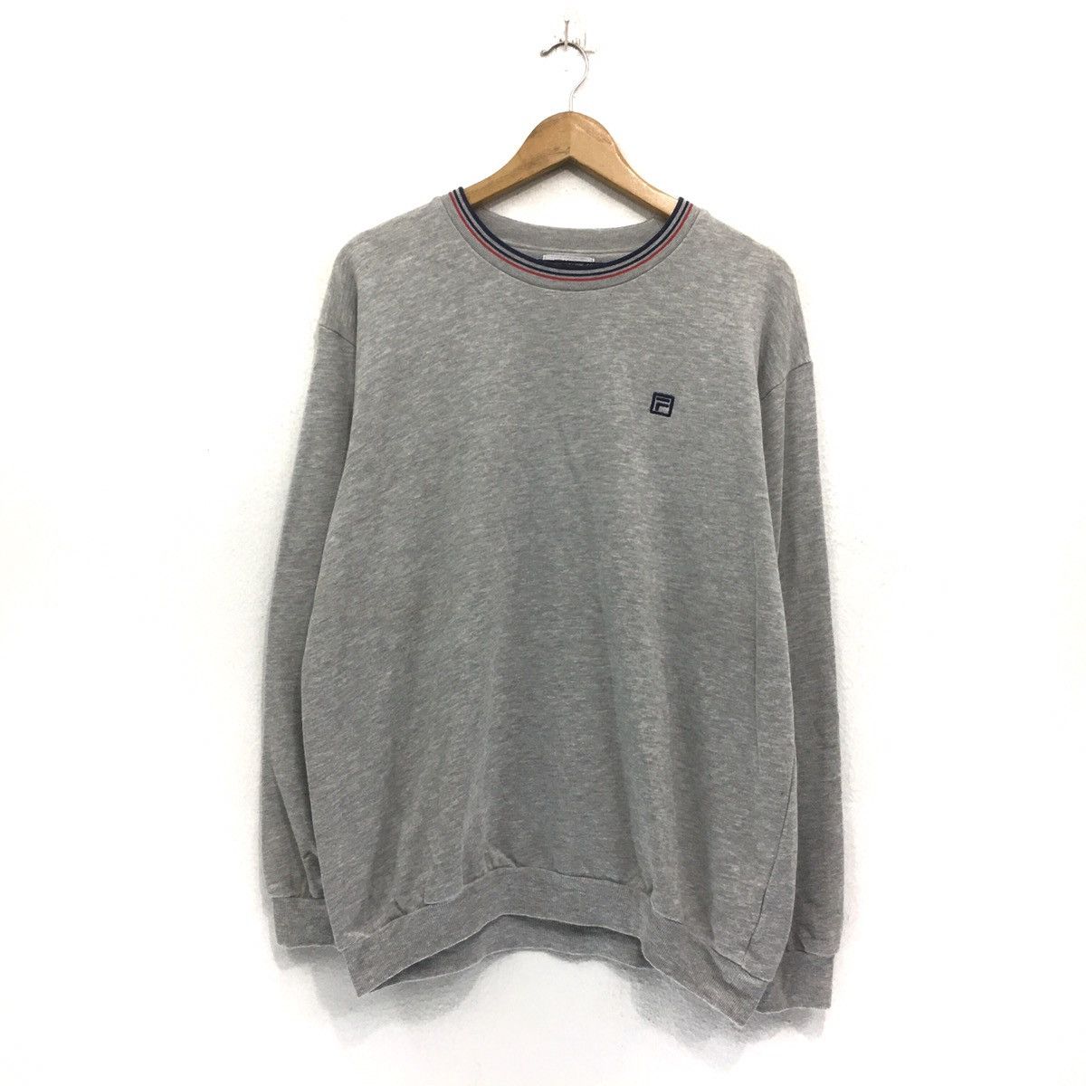 Fila × Vintage FILA Sweatshirt Crewneck Small Logo Spellout FILA Size US L / EU 52-54 / 3 - 1 Thumbnail