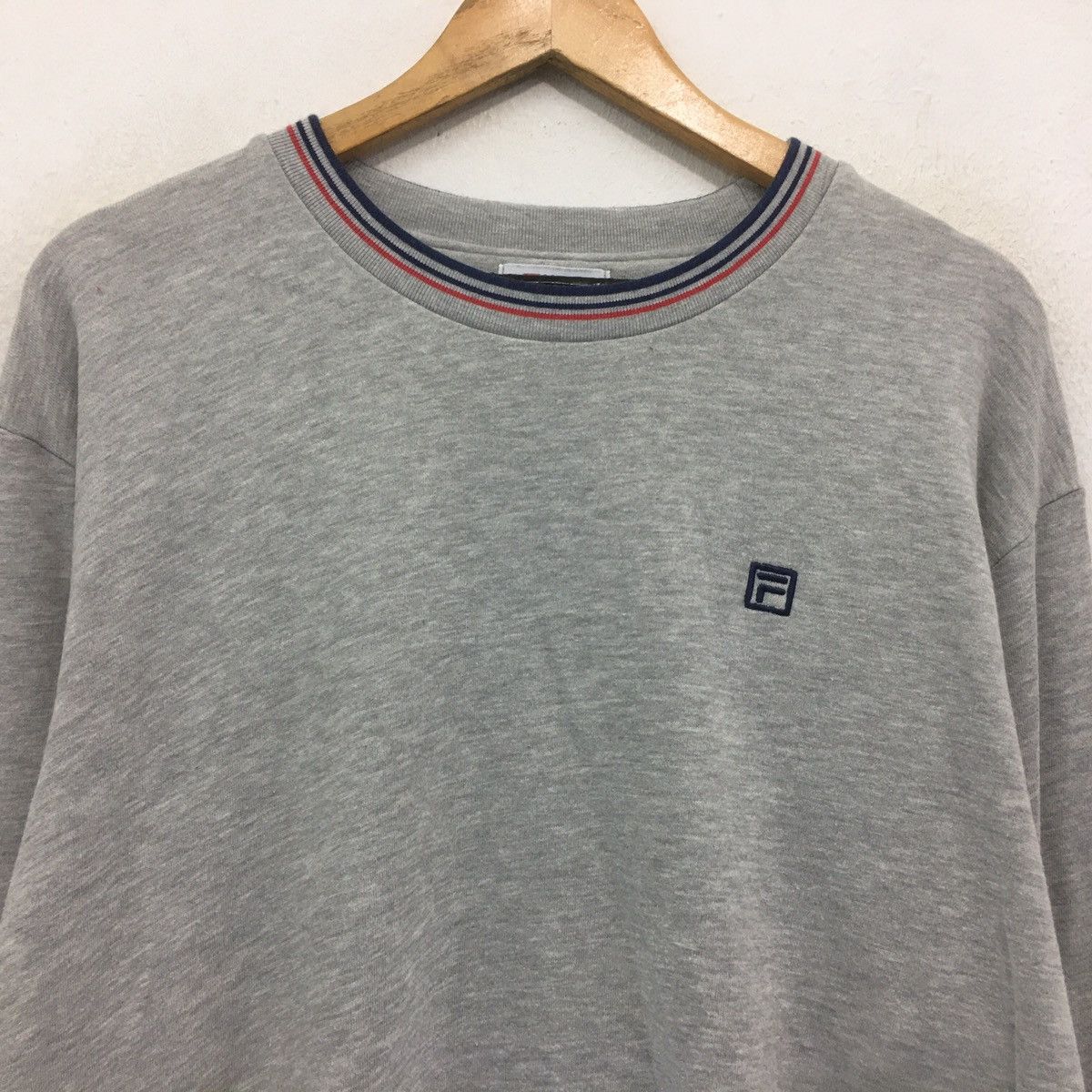 Fila × Vintage FILA Sweatshirt Crewneck Small Logo Spellout FILA Size US L / EU 52-54 / 3 - 3 Thumbnail
