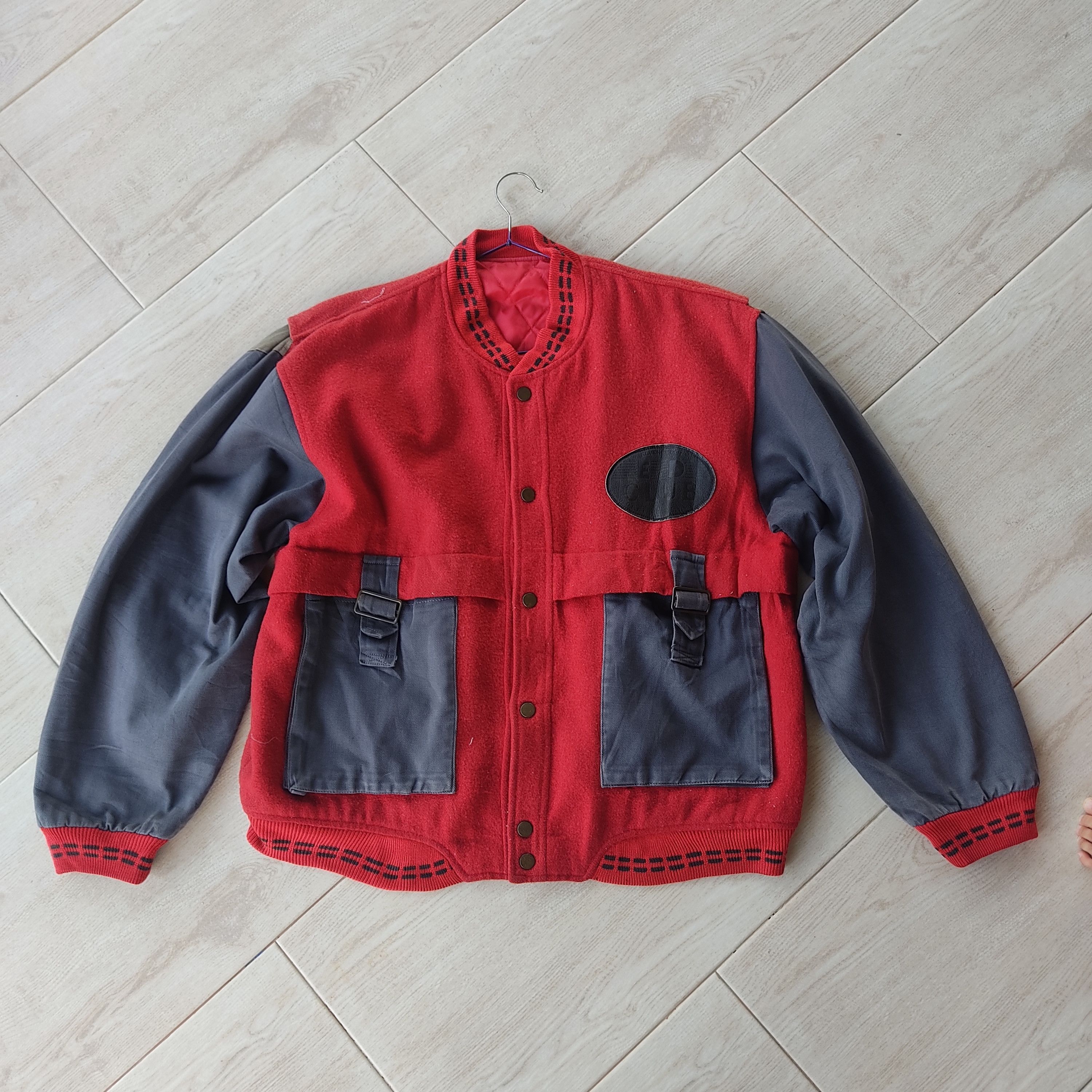 Vintage Vintage Elvencedor Patchwork Cutton Sleeve Varsity Jacket Size US L / EU 52-54 / 3 - 8 Thumbnail