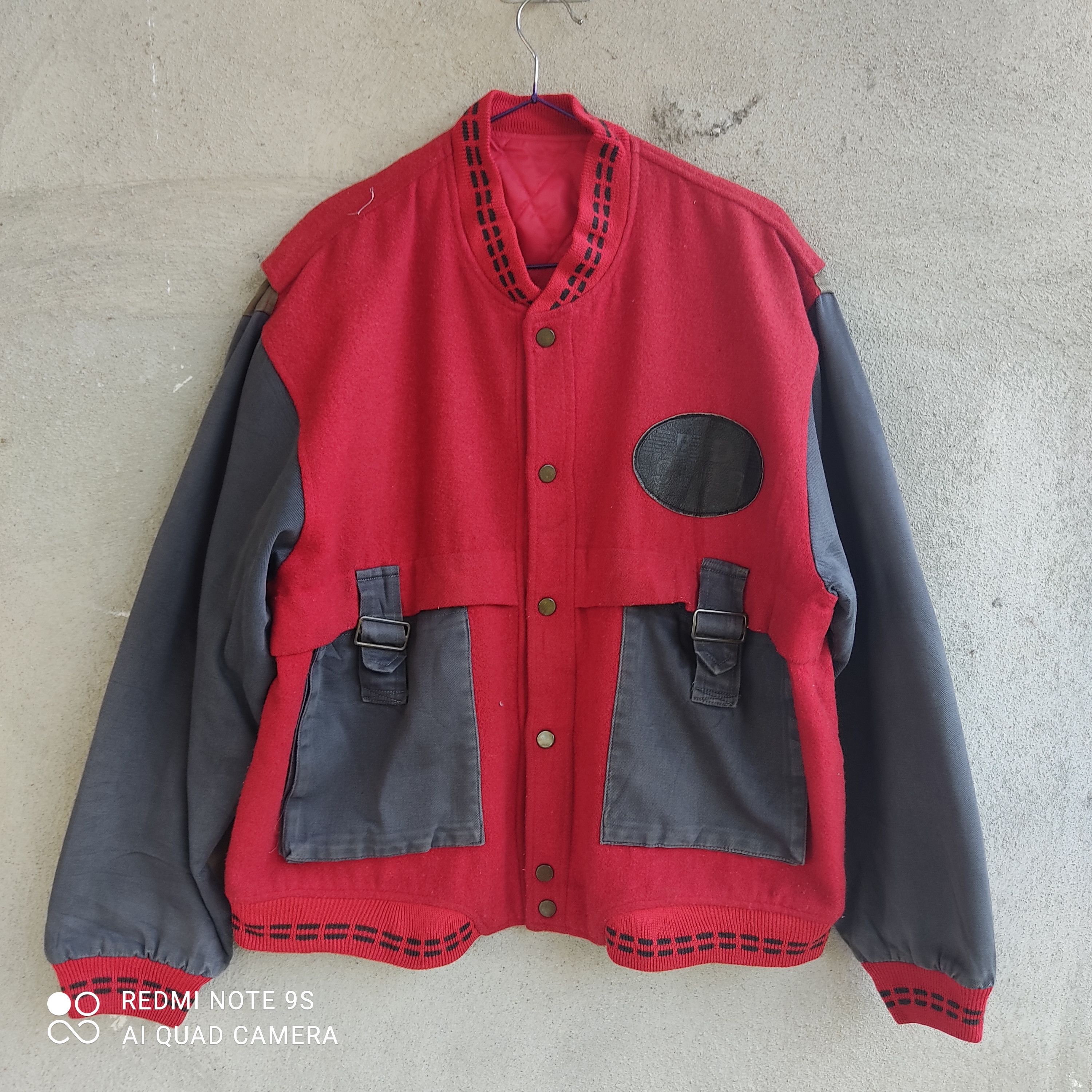 Vintage Vintage Elvencedor Patchwork Cutton Sleeve Varsity Jacket Size US L / EU 52-54 / 3 - 1 Thumbnail
