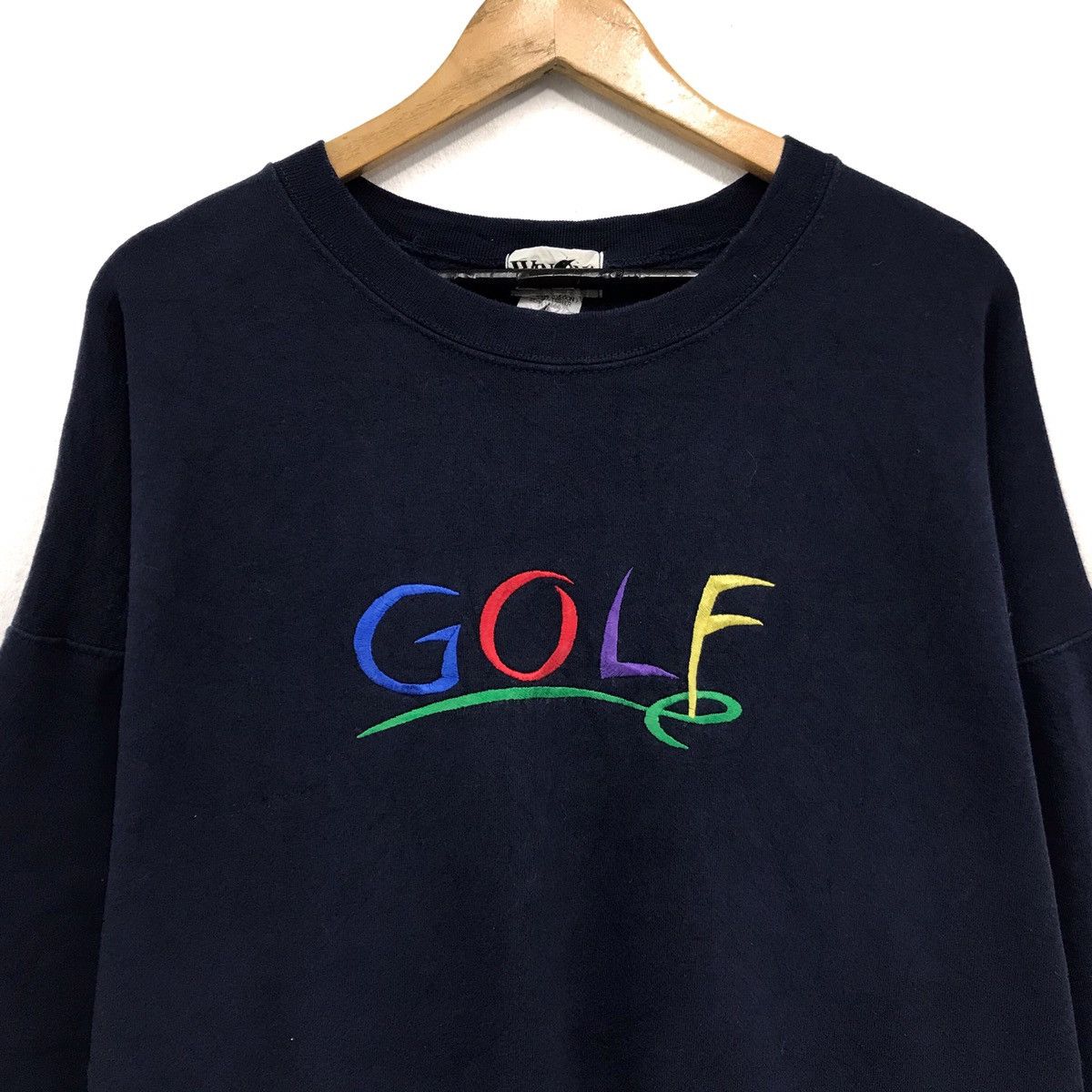 Vintage Vintage Golf Sweatshirt Embroidered Spellout Golf Colourful Size US XL / EU 56 / 4 - 2 Thumbnail