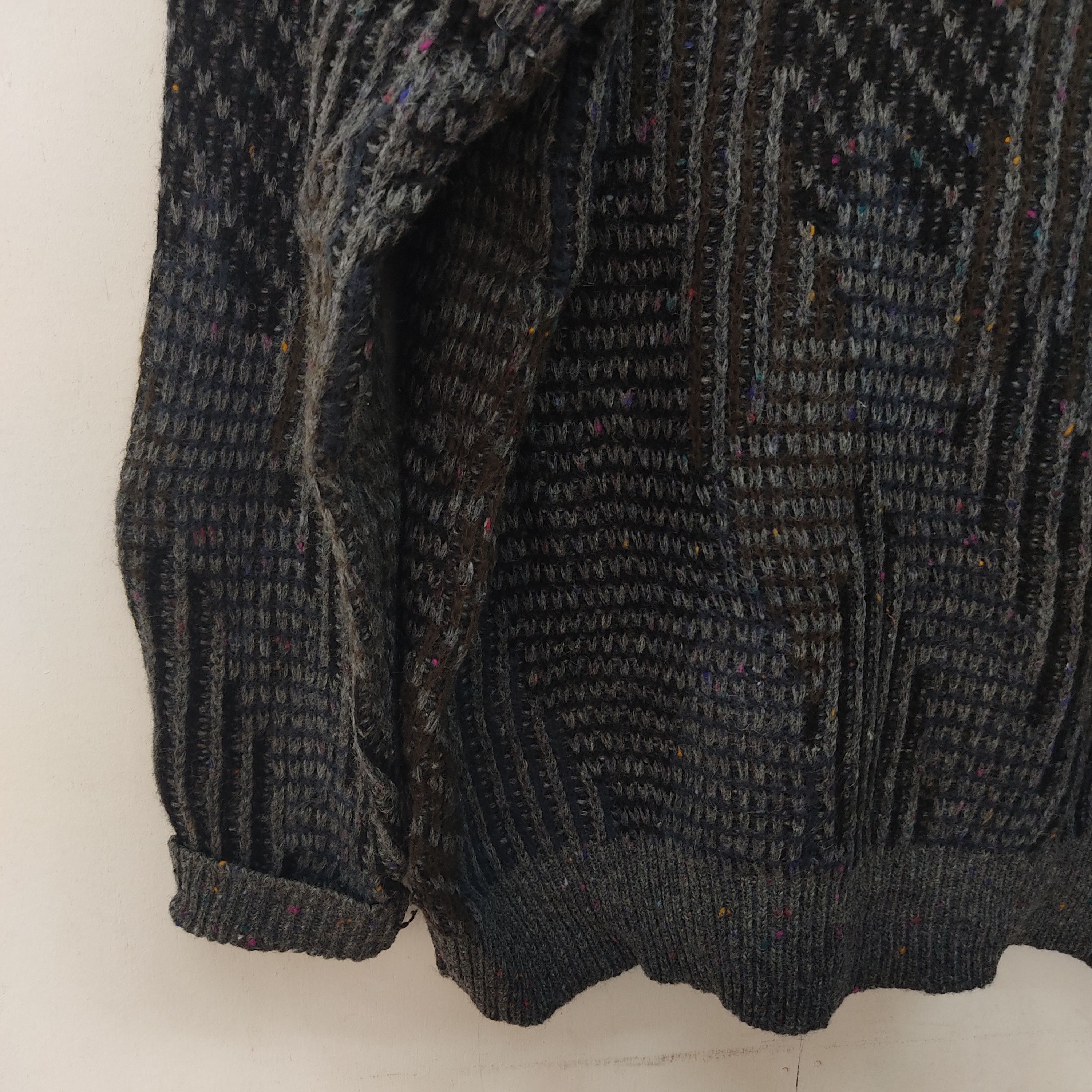 Vintage Glaser Gray Black Knitwear Jumper Size US L / EU 52-54 / 3 - 6 Thumbnail