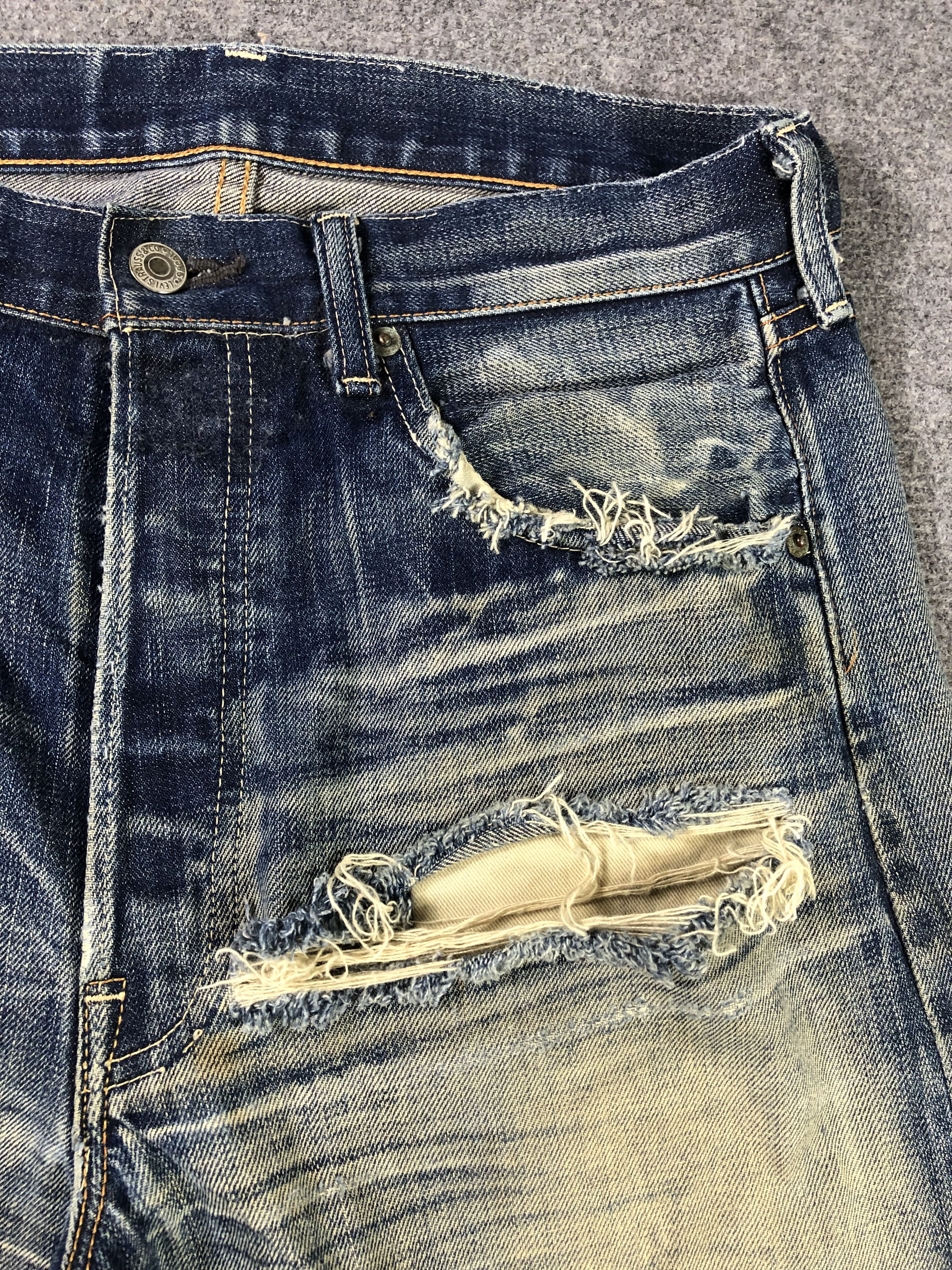 Levi's Faded Blue Vintage Levis Big E LVC Denim Jeans 33x33 Size US 33 - 4 Thumbnail