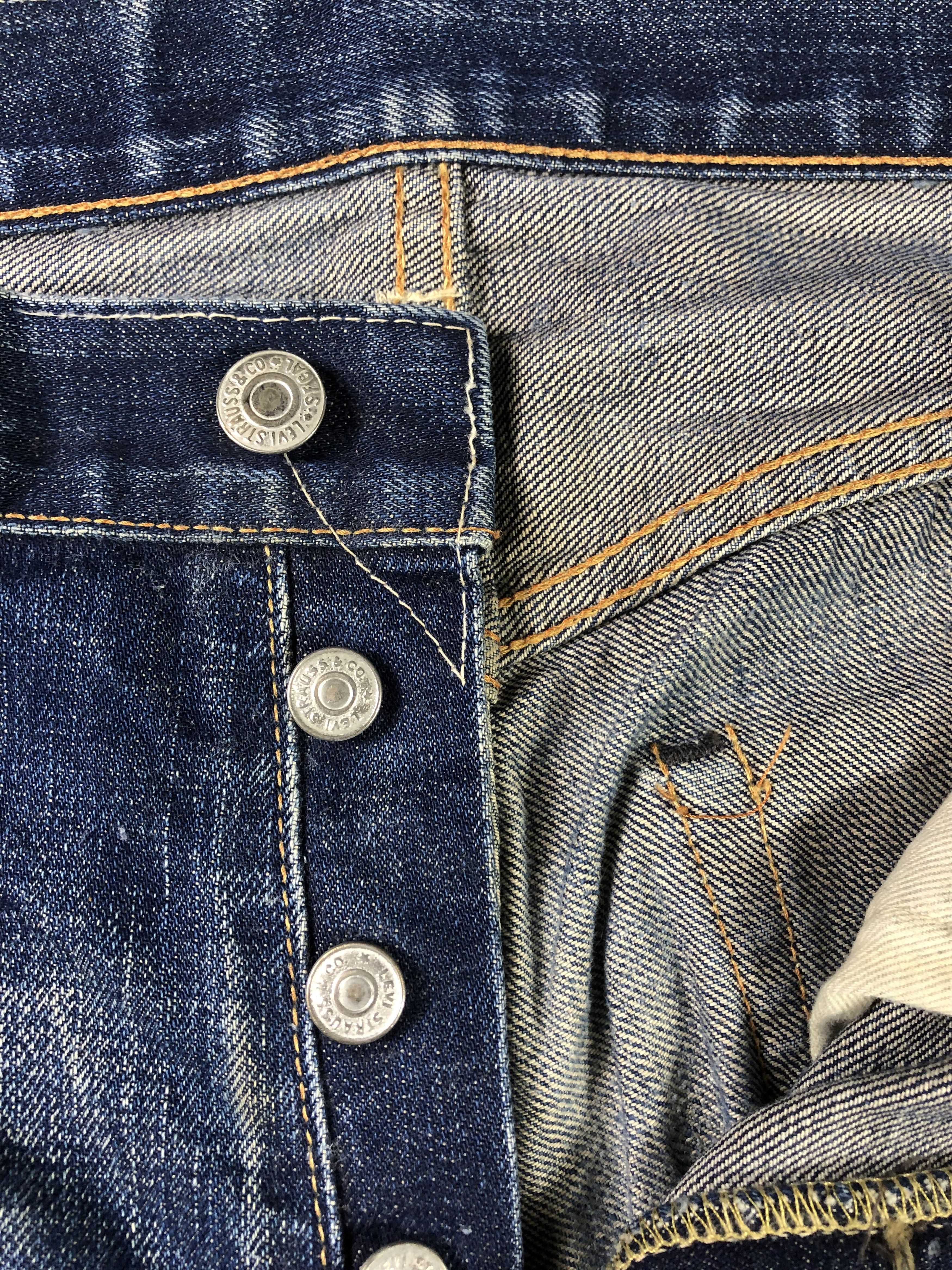 Levi's Faded Blue Vintage Levis Big E LVC Denim Jeans 33x33 Size US 33 - 5 Thumbnail