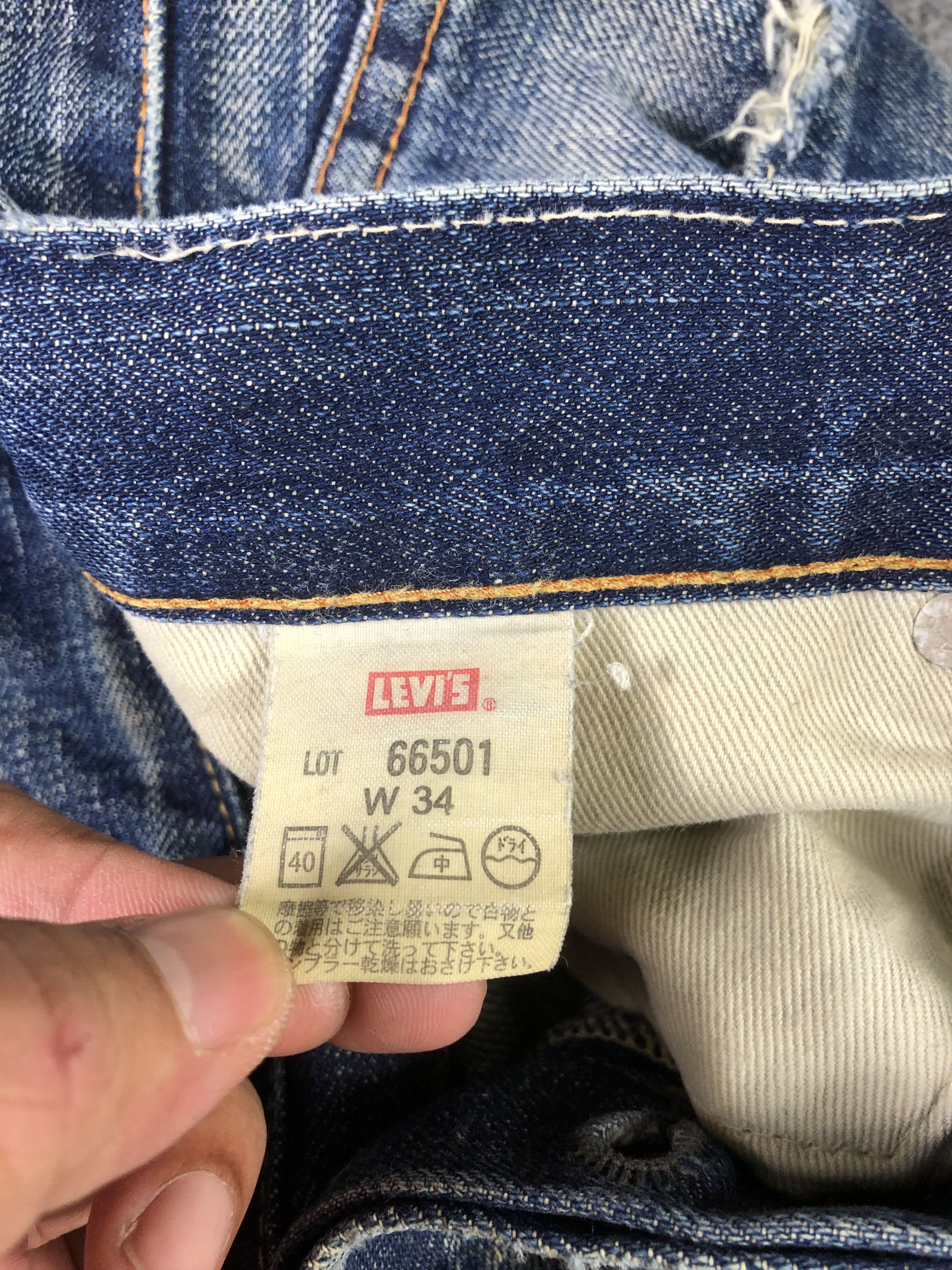 Levi's Faded Blue Vintage Levis Big E LVC Denim Jeans 33x33 Size US 33 - 6 Thumbnail