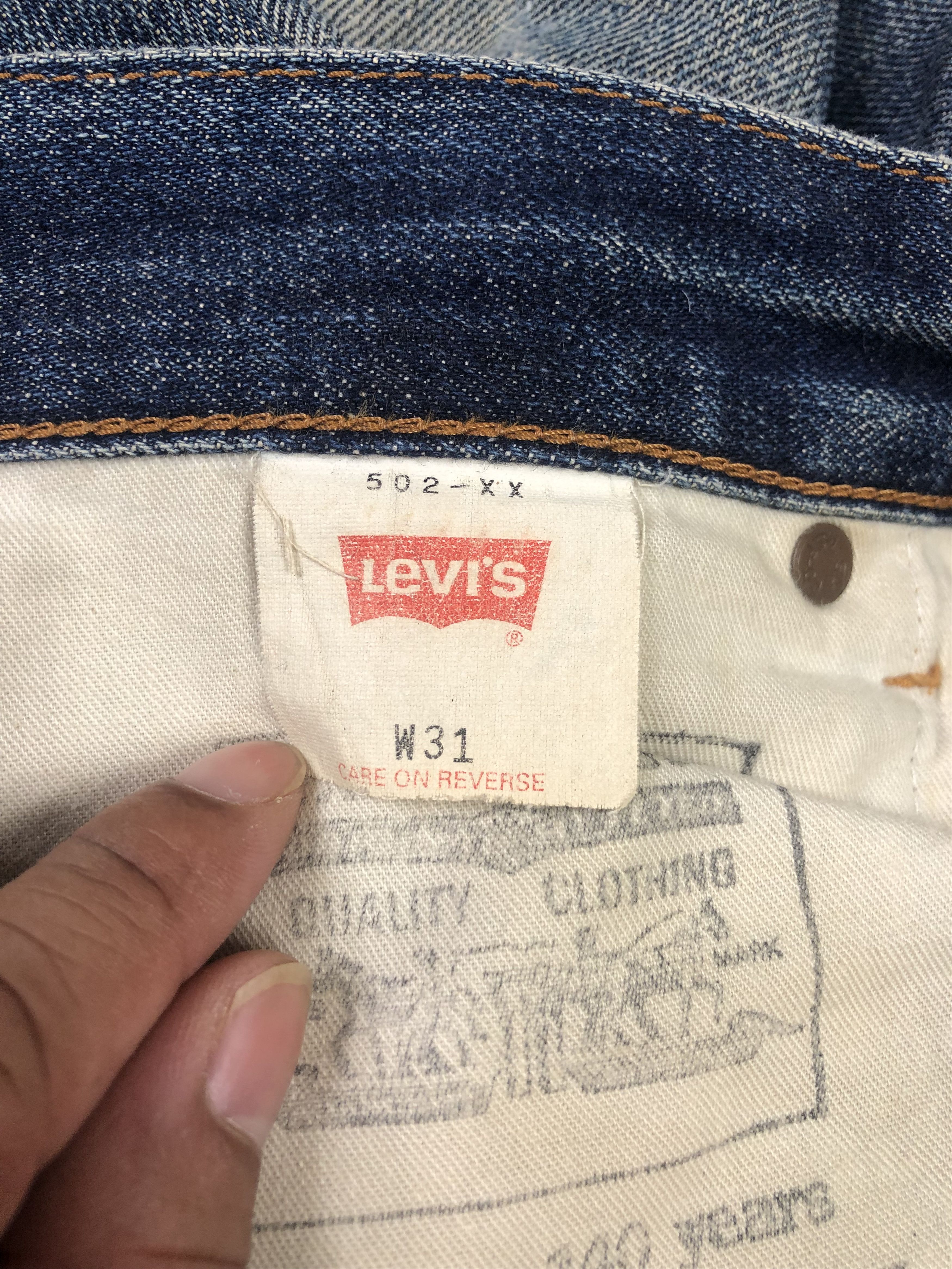 Levi's Vintage Levis Big E 502 Jeans Selvedges 32x29.5 Size US 32 / EU 48 - 8 Thumbnail