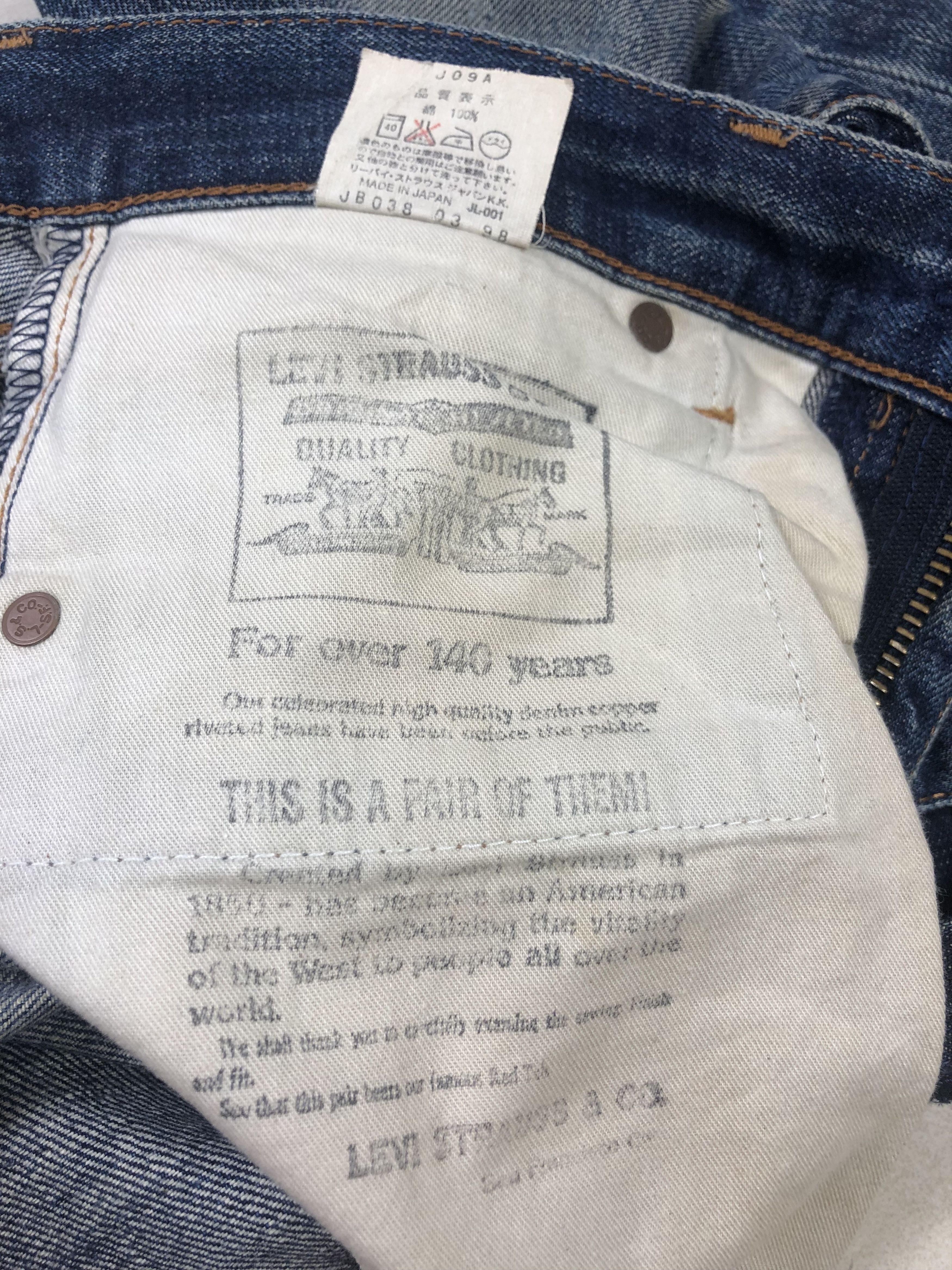 Levi's Vintage Levis Big E 502 Jeans Selvedges 32x29.5 Size US 32 / EU 48 - 7 Thumbnail
