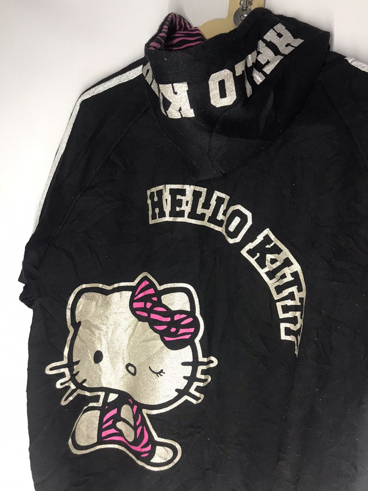 Japanese Brand Hello kitty hoodie zipper short sleeve sweater Size US L / EU 52-54 / 3 - 5 Thumbnail