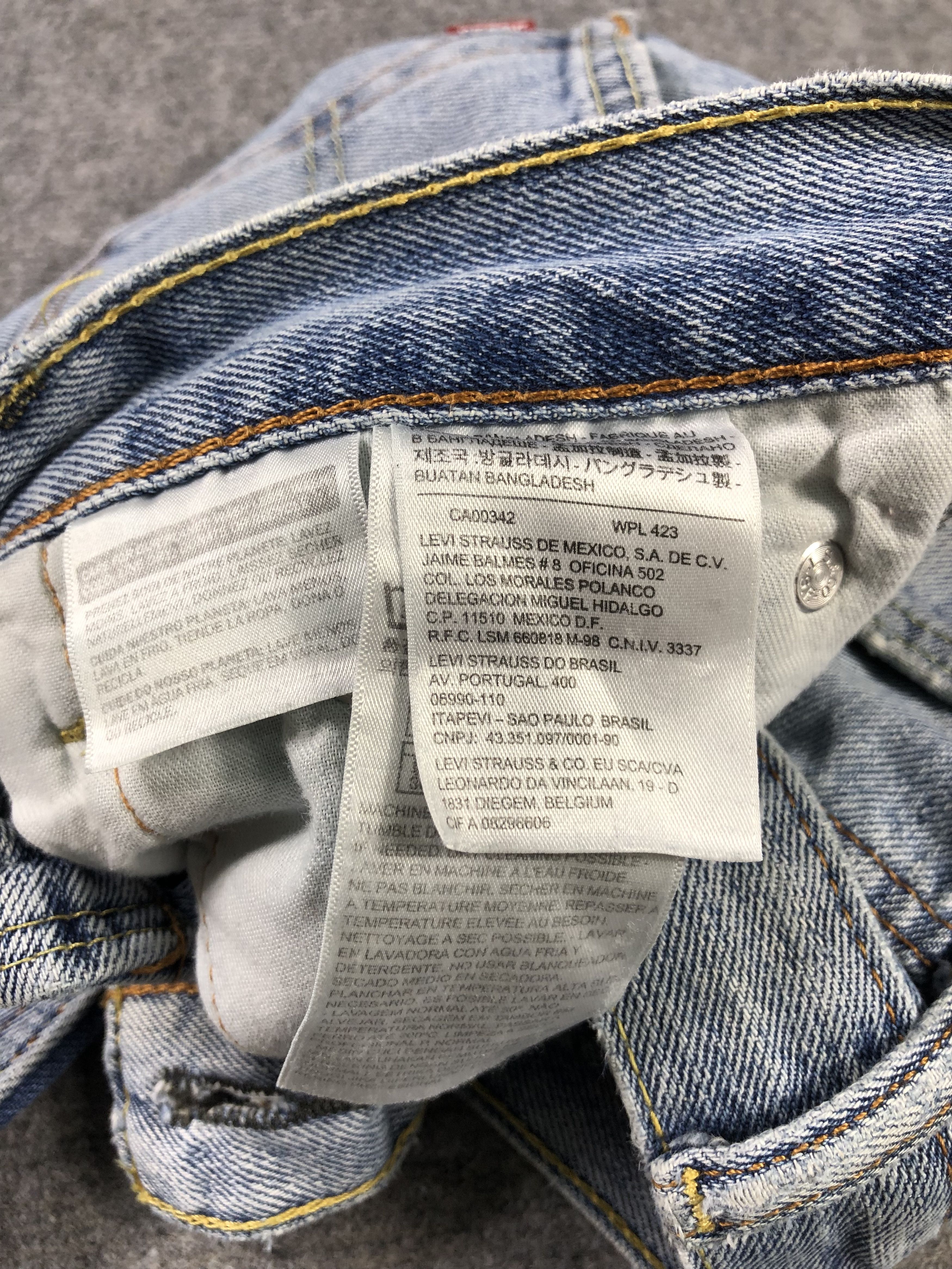 Levi's Wash Blue Levis 511 Denim Jeans 31x27.5 Size US 31 - 3 Thumbnail