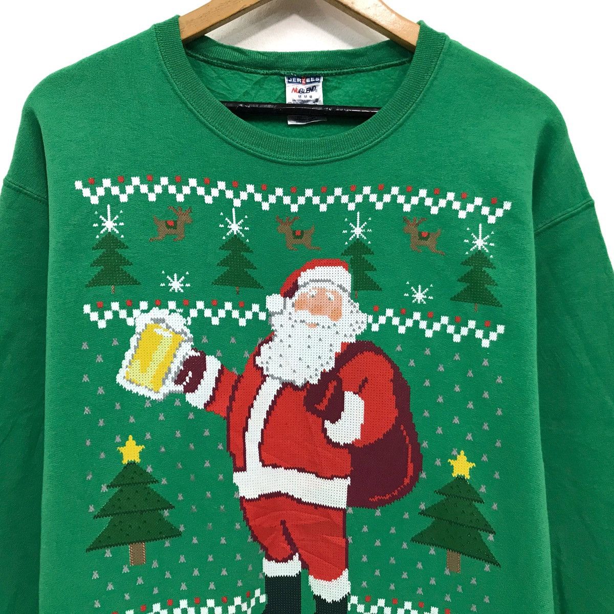 Other × Vintage Vintage Santa Claus Sweatshirt Santa Claus Drink Beer Size US M / EU 48-50 / 2 - 2 Thumbnail