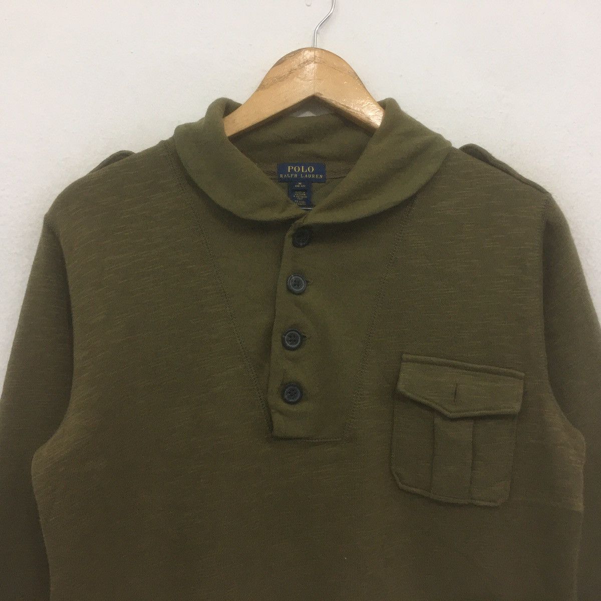 Polo Ralph Lauren × Ralph Lauren Vintage Polo Ralph Lauren Military Sweatshirt Logo Design Size US S / EU 44-46 / 1 - 2 Thumbnail