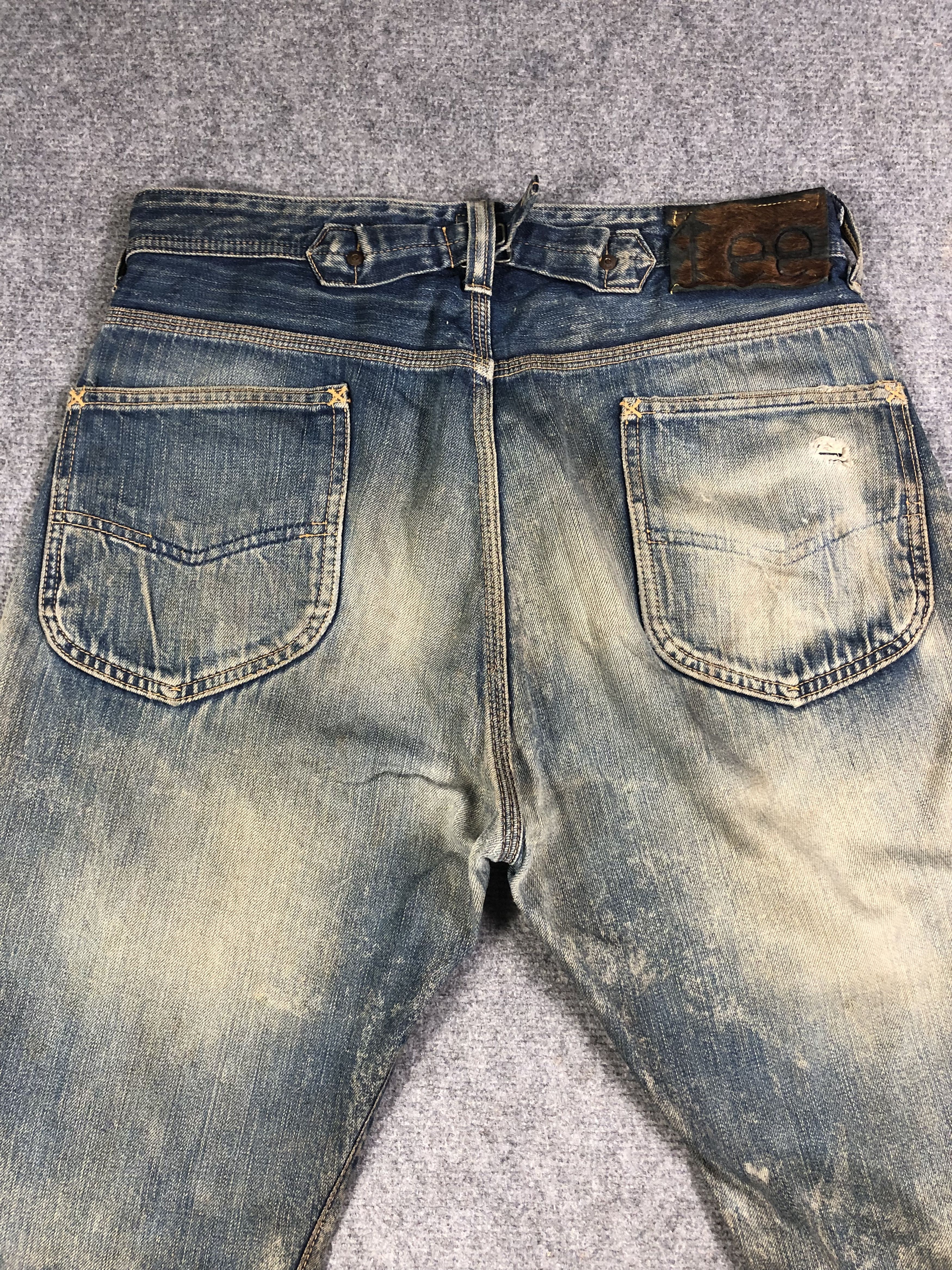 Lee Rare Vintage 80s Lee Cowboy Selvadge Buckle Back 32X29 Size US 32 / EU 48 - 13 Thumbnail