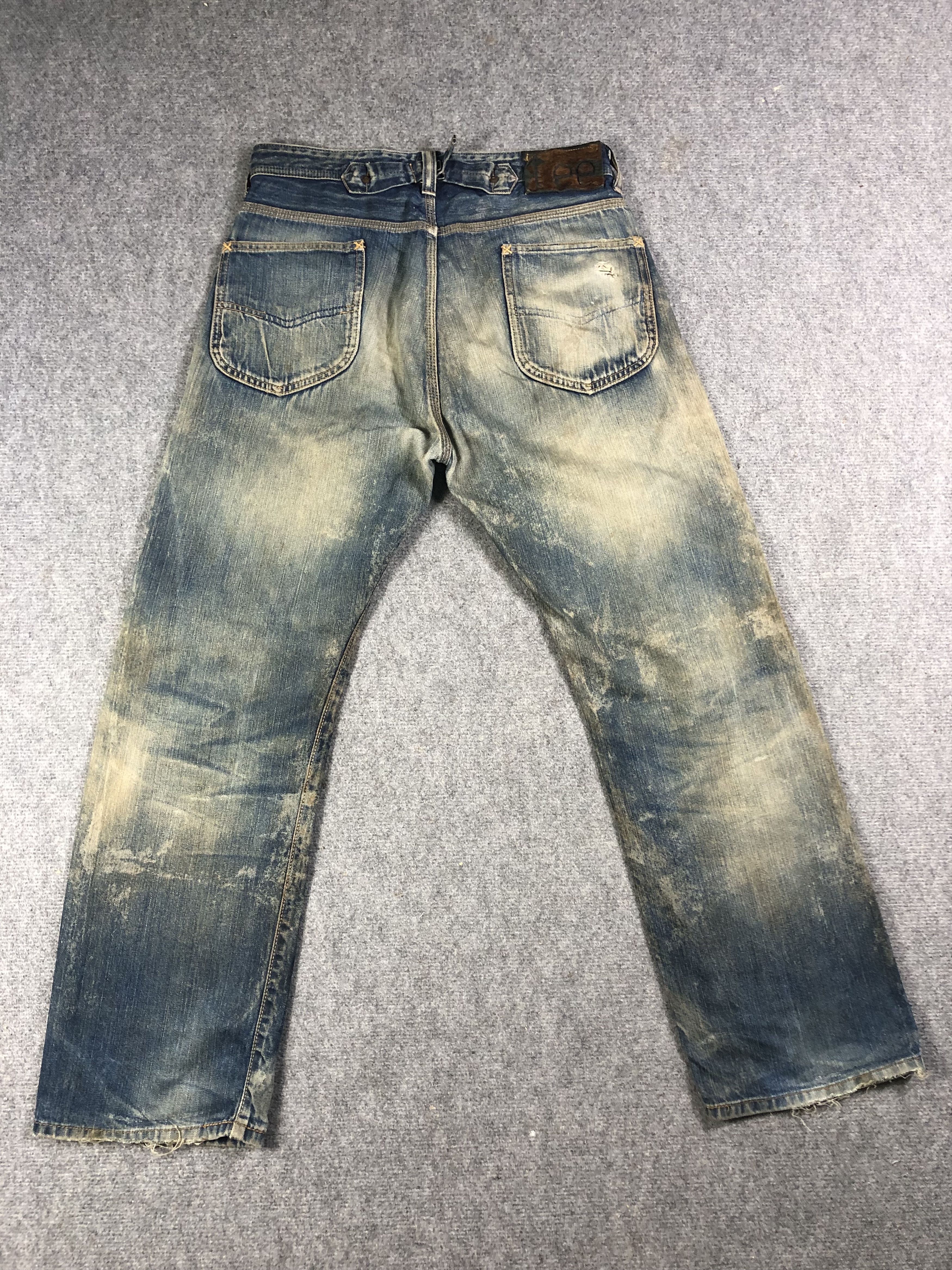 Lee Rare Vintage 80s Lee Cowboy Selvadge Buckle Back 32X29 Size US 32 / EU 48 - 16 Thumbnail