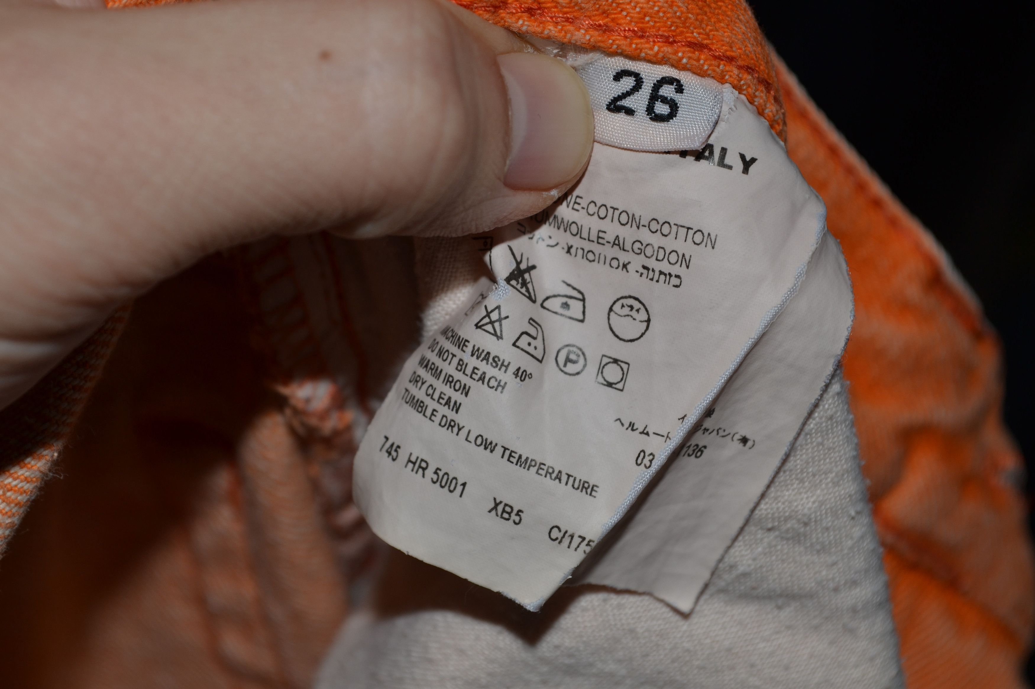 Helmut Lang Helmut Lang Jeans Orange Denim 90s Washed Vintage Size US 26 / EU 42 - 8 Thumbnail