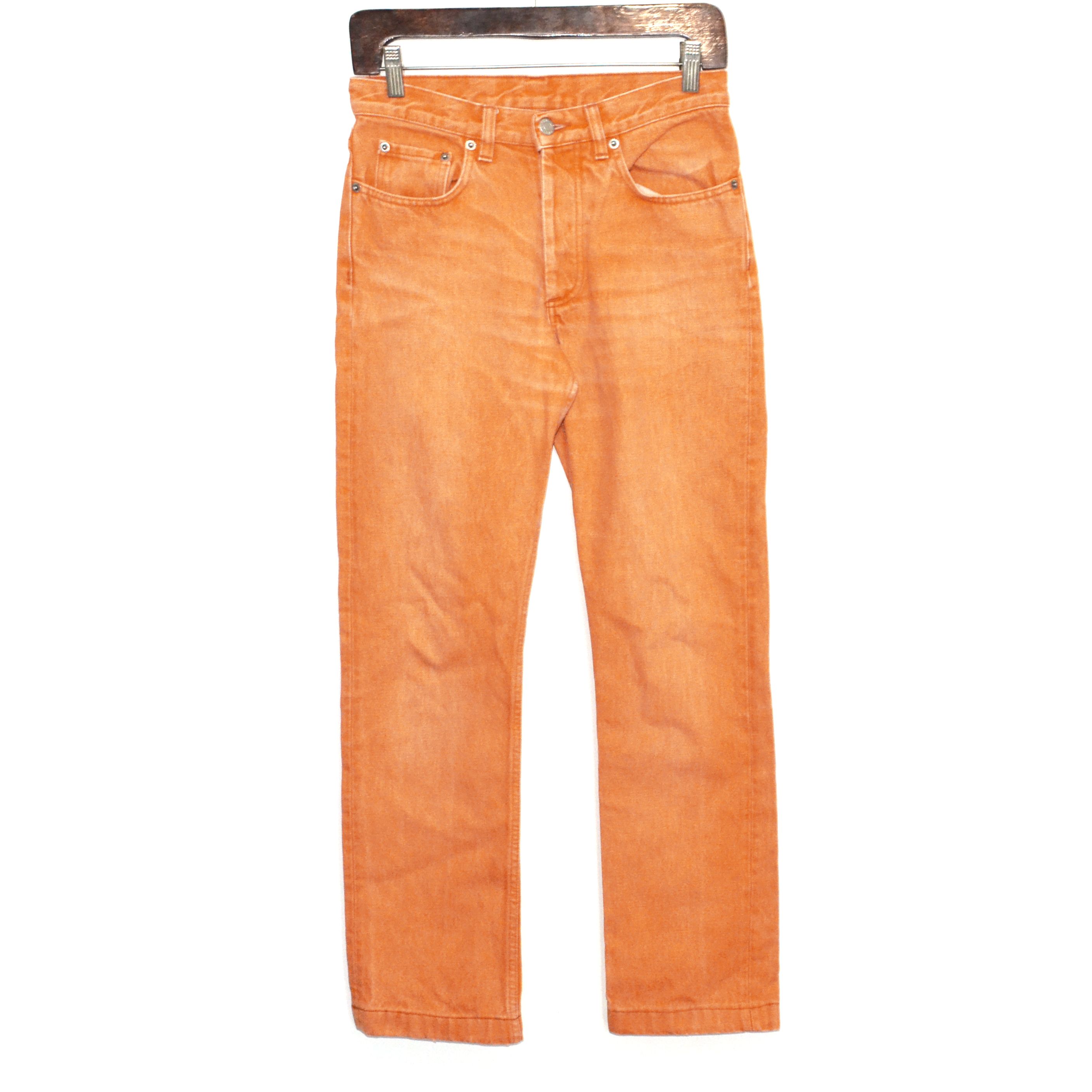 Vintage Helmut Lang Jeans Orange | Grailed