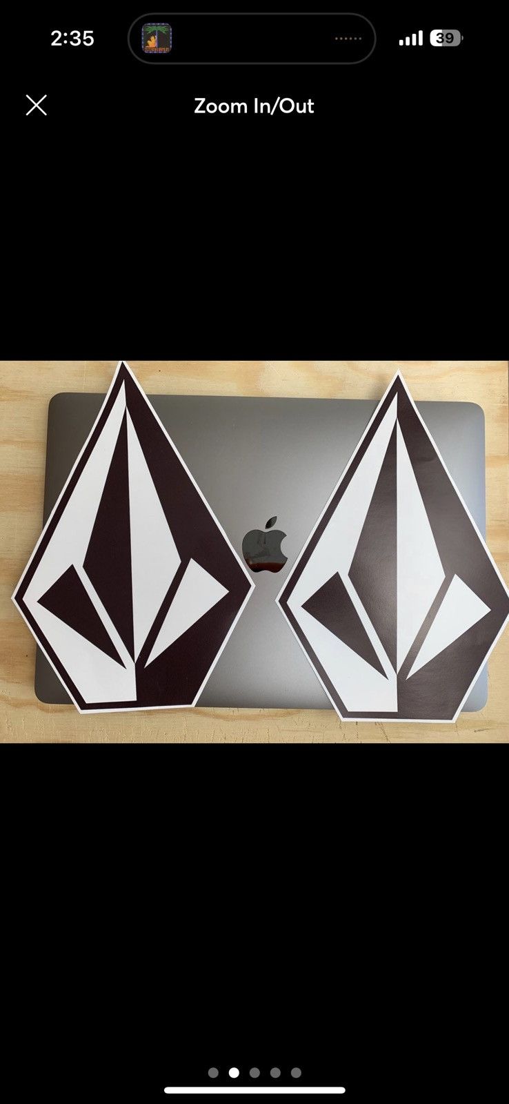 Volcom Volcom Stone Skate Surf Snowboard Sticker pack of 2 XL decal Size ONE SIZE - 3 Thumbnail