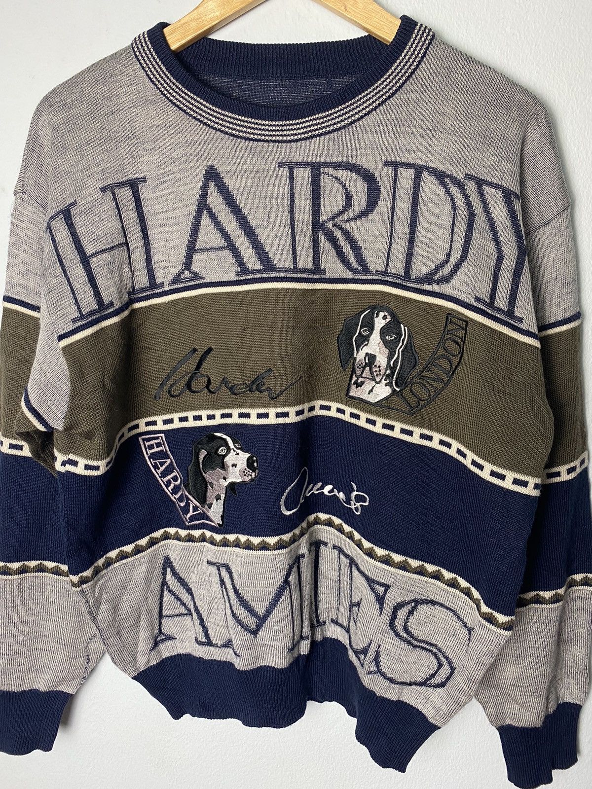 Hardy Amies × Vintage Vintage Hardy Amies Knit Sweater Pull Over Size US M / EU 48-50 / 2 - 3 Thumbnail