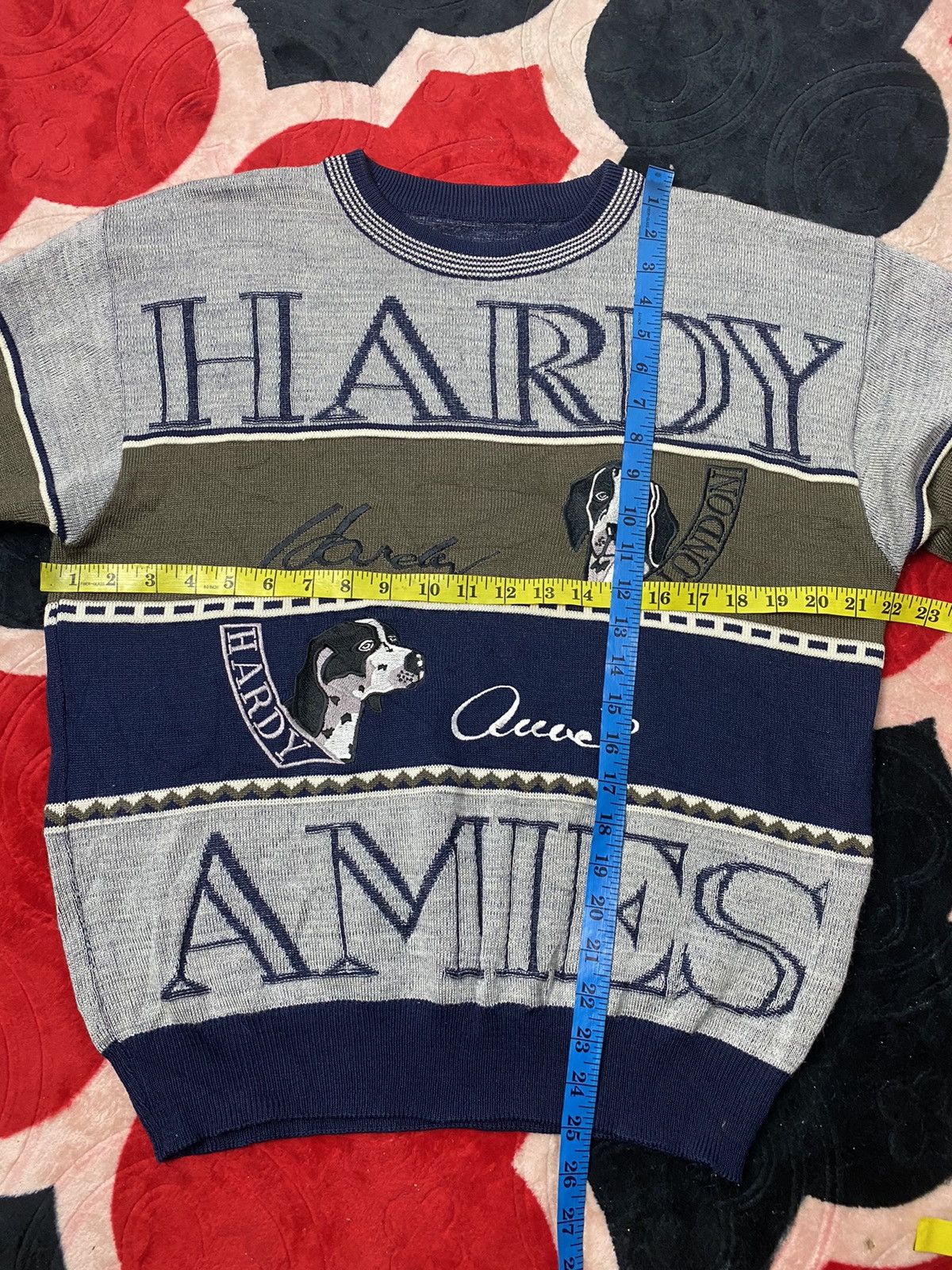 Hardy Amies × Vintage Vintage Hardy Amies Knit Sweater Pull Over Size US M / EU 48-50 / 2 - 13 Thumbnail