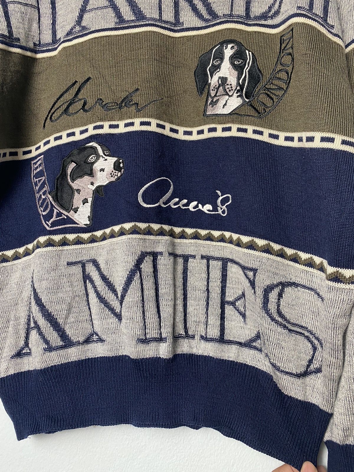 Hardy Amies × Vintage Vintage Hardy Amies Knit Sweater Pull Over Size US M / EU 48-50 / 2 - 4 Thumbnail