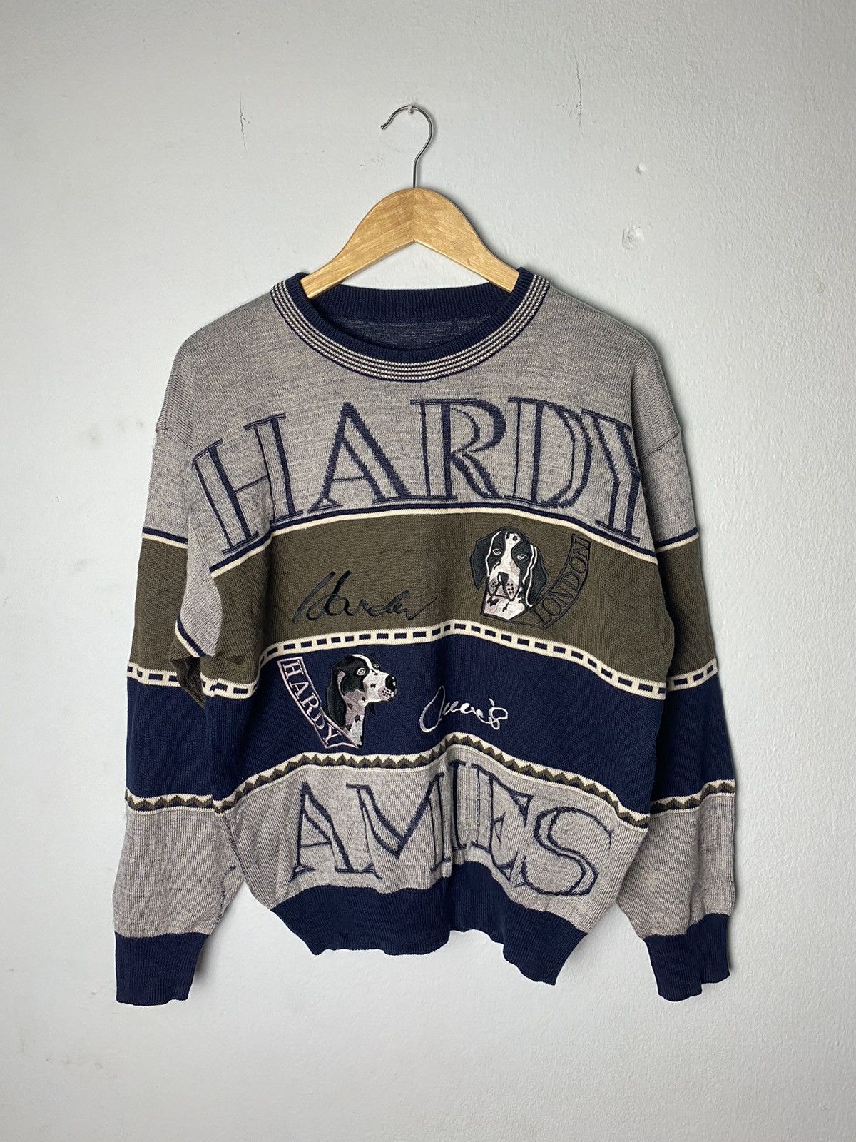 Hardy Amies × Vintage Vintage Hardy Amies Knit Sweater Pull Over Size US M / EU 48-50 / 2 - 1 Thumbnail
