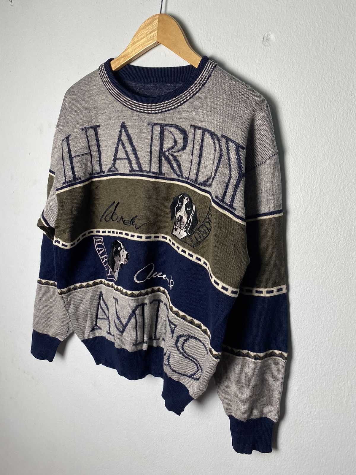 Hardy Amies × Vintage Vintage Hardy Amies Knit Sweater Pull Over Size US M / EU 48-50 / 2 - 2 Thumbnail