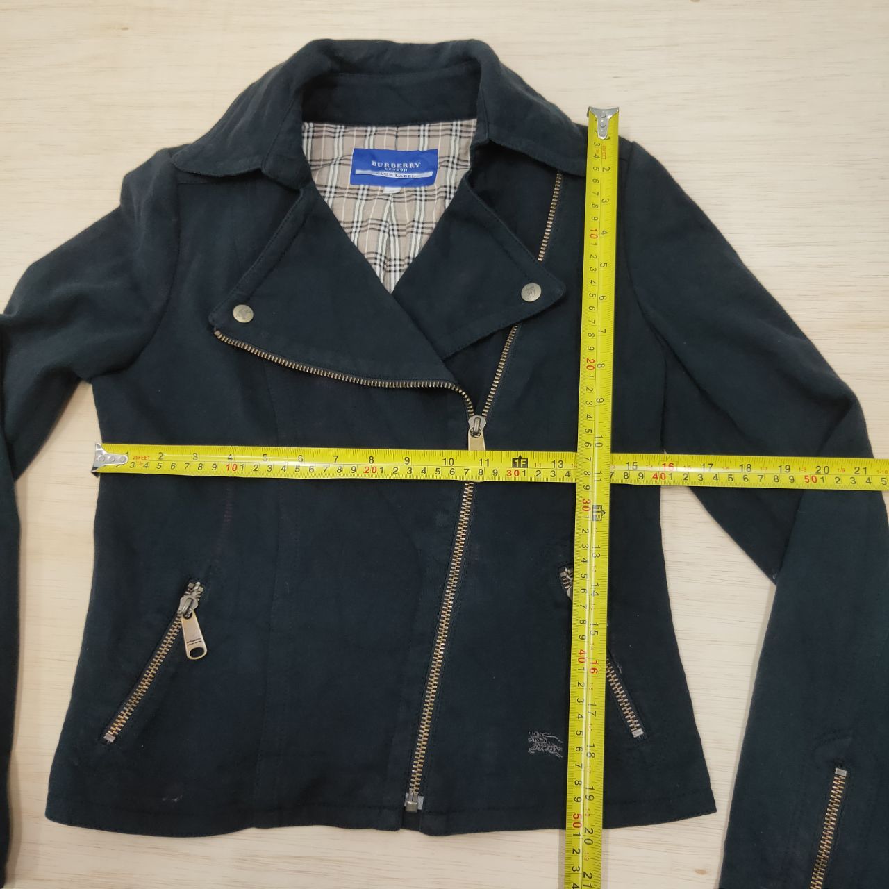 Burberry × If Six Was Nine × Le Grande Bleu (L.G.B.) Burberry Blue Label Nova Check Punk Style Jacket Size XS / US 0-2 / IT 36-38 - 14 Thumbnail