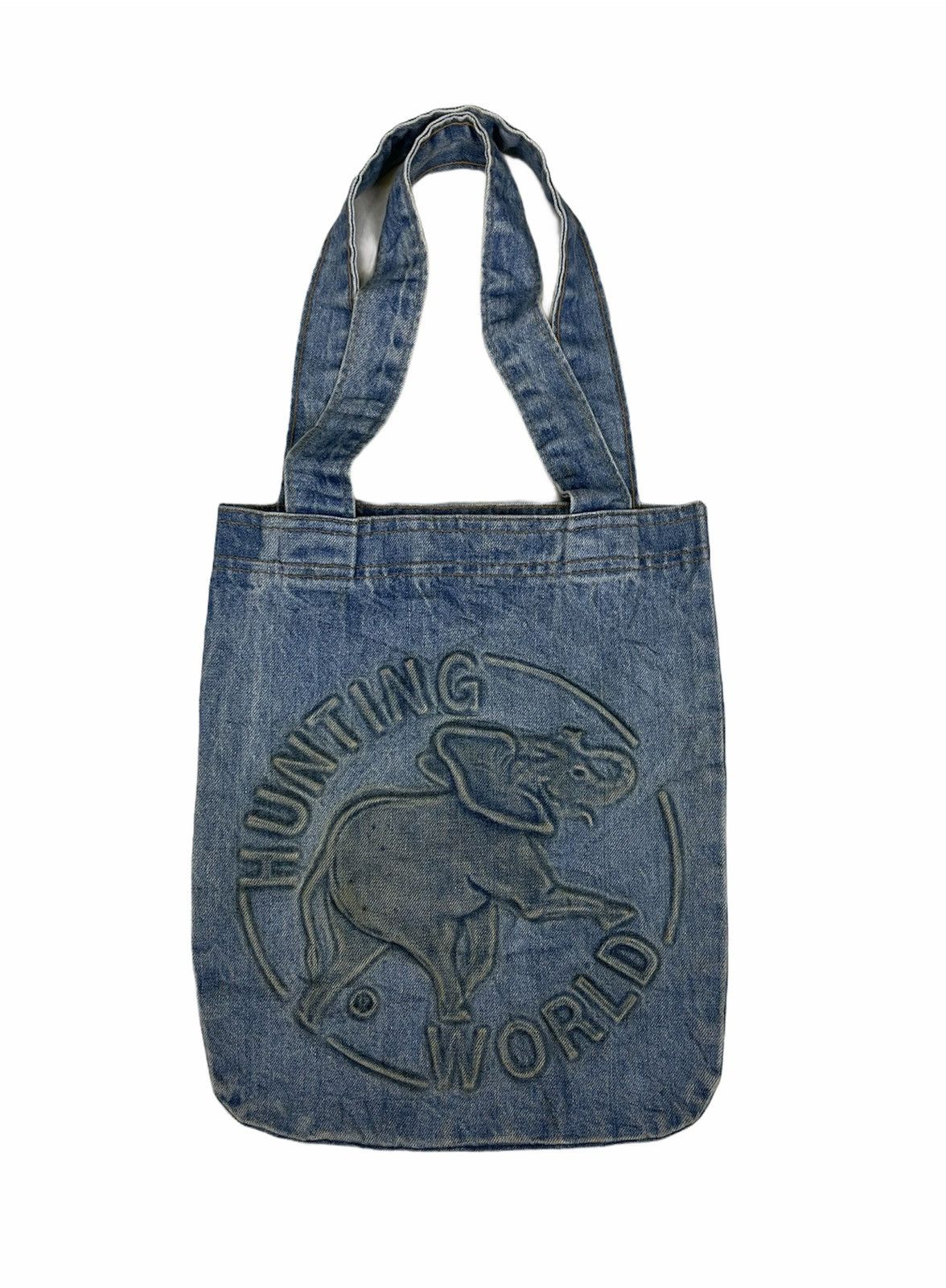 image of Vintage Hunting World Usa Denim Totebag in Denim Blue, Men's