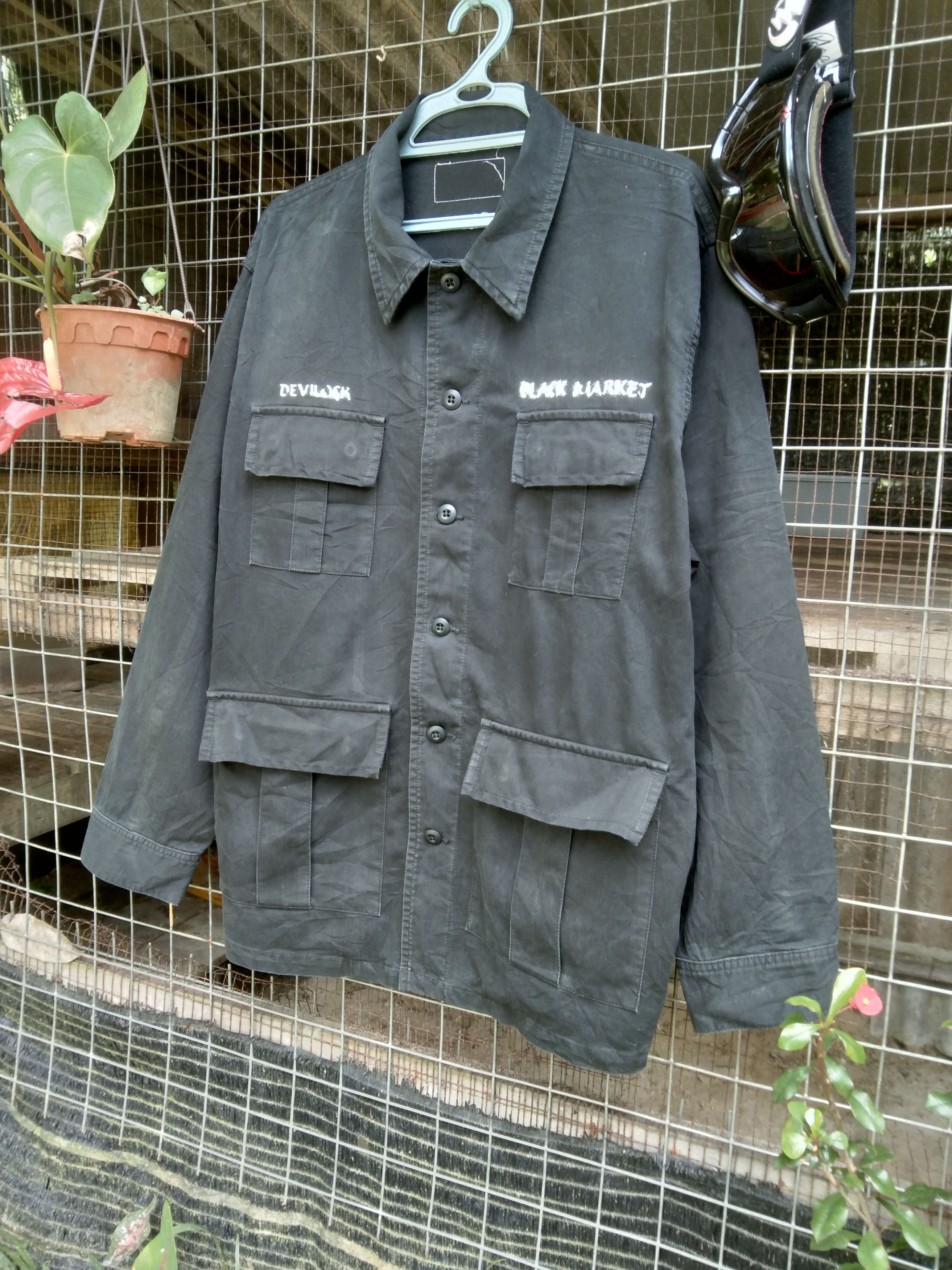 Devilock × Vintage DEVILOCK BLACK MARKET LIGHTLAYERS BUTTON DOWN JACKET Size US XL / EU 56 / 4 - 2 Thumbnail