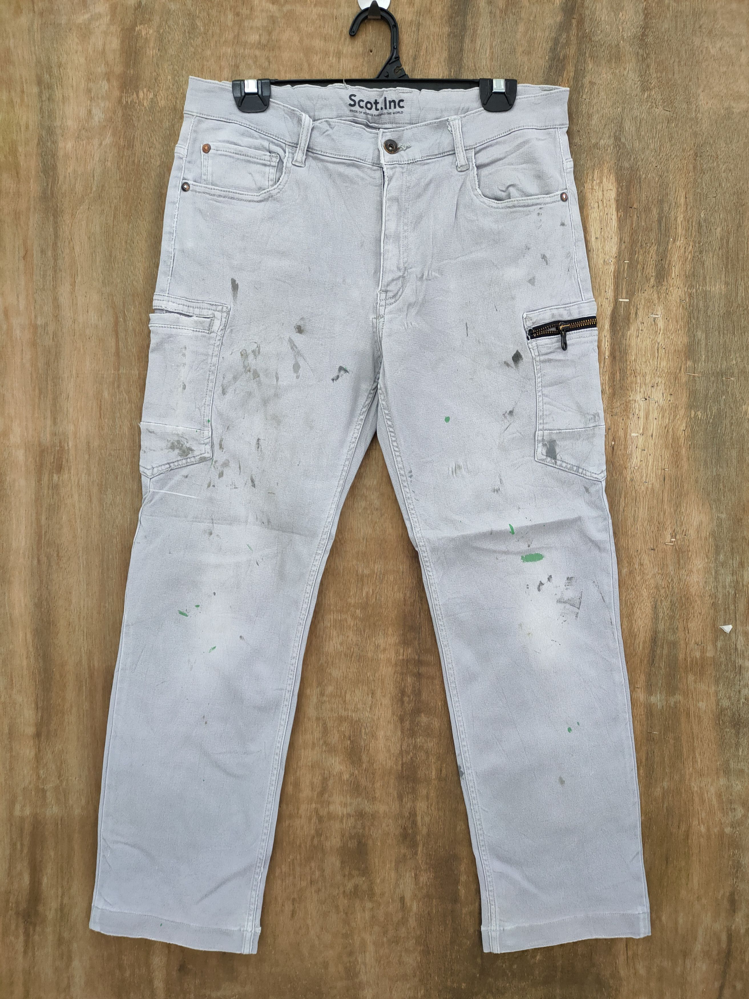 Japanese Brand × Vintage JAPANESE BRAND FADED/STAIN PAINT CARGO PANTS Size US 32 / EU 48 - 1 Thumbnail