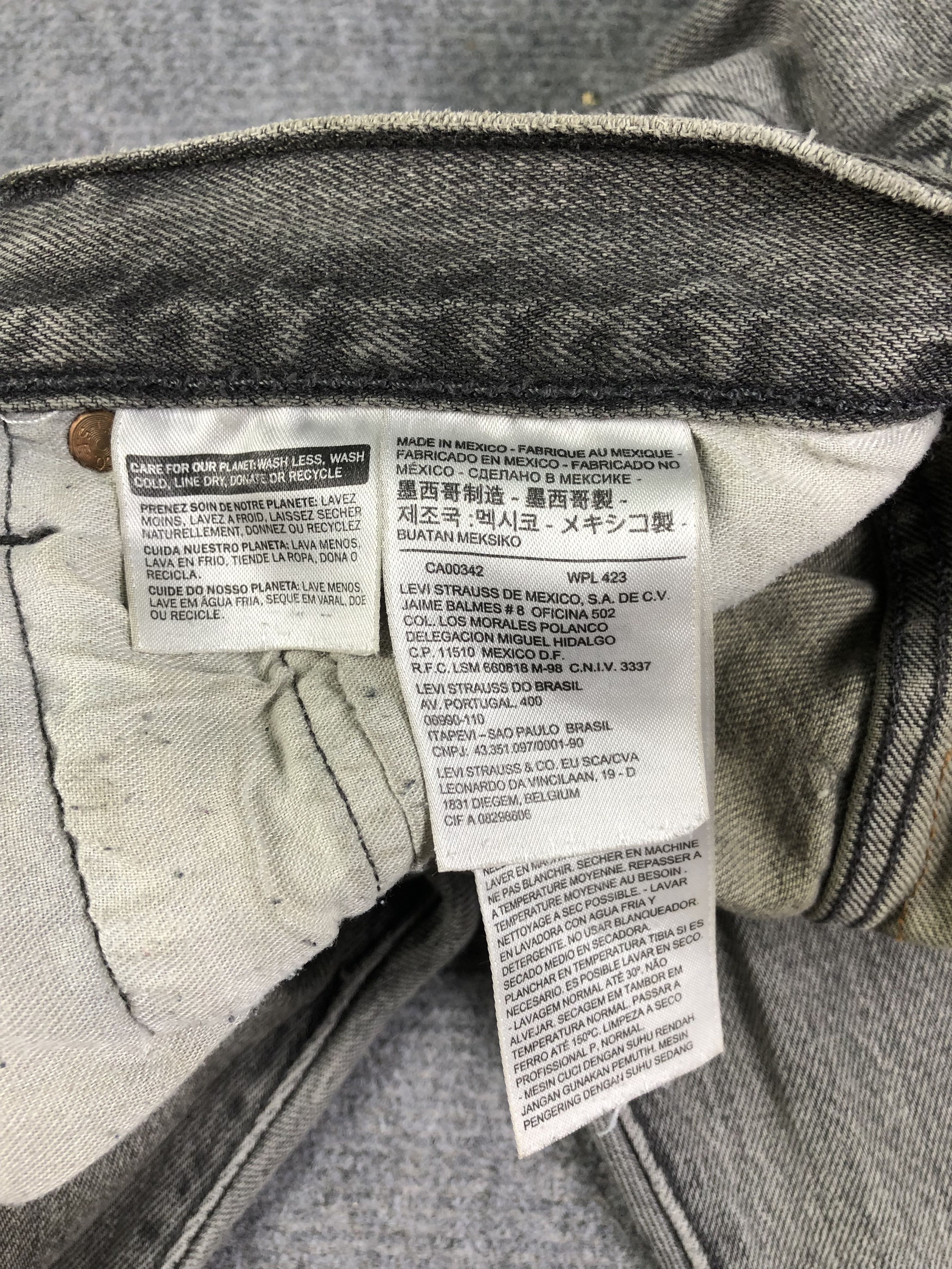Levi's Wash Black Levis 501 Denim Jeans Size US 36 / EU 52 - 5 Thumbnail