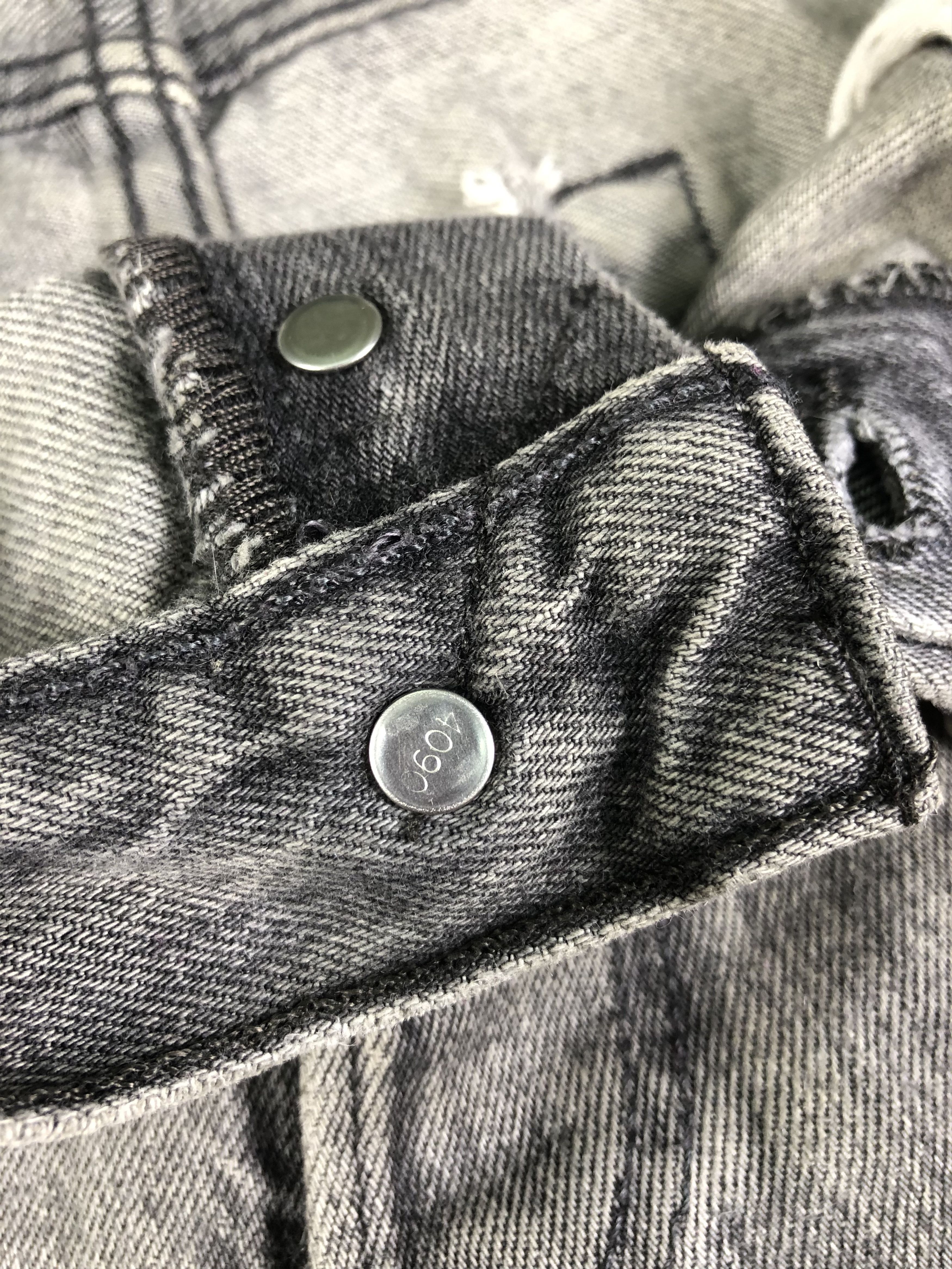 Levi's Wash Black Levis 501 Denim Jeans Size US 36 / EU 52 - 4 Thumbnail